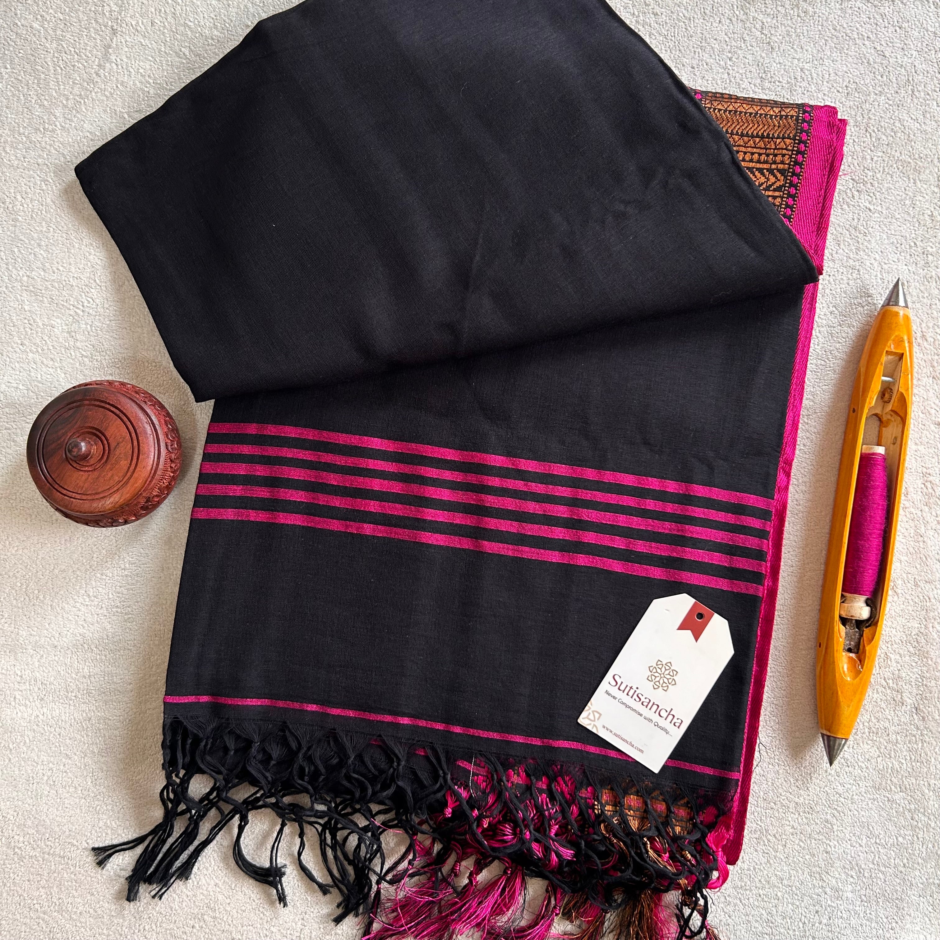 Sutisancha Heritage Bengal Cotton Saree with Timeless Weave