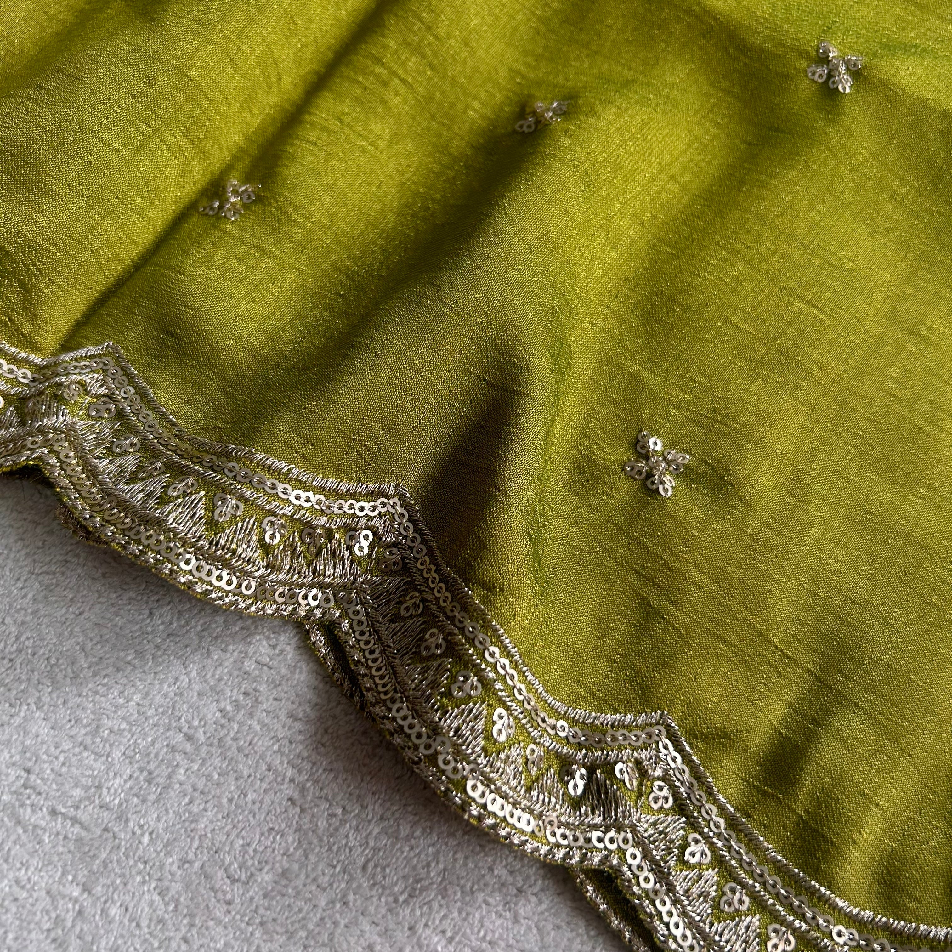 Elegant Vichitra Silk Dupatta with Intricate Thread Work Border by Sutisancha