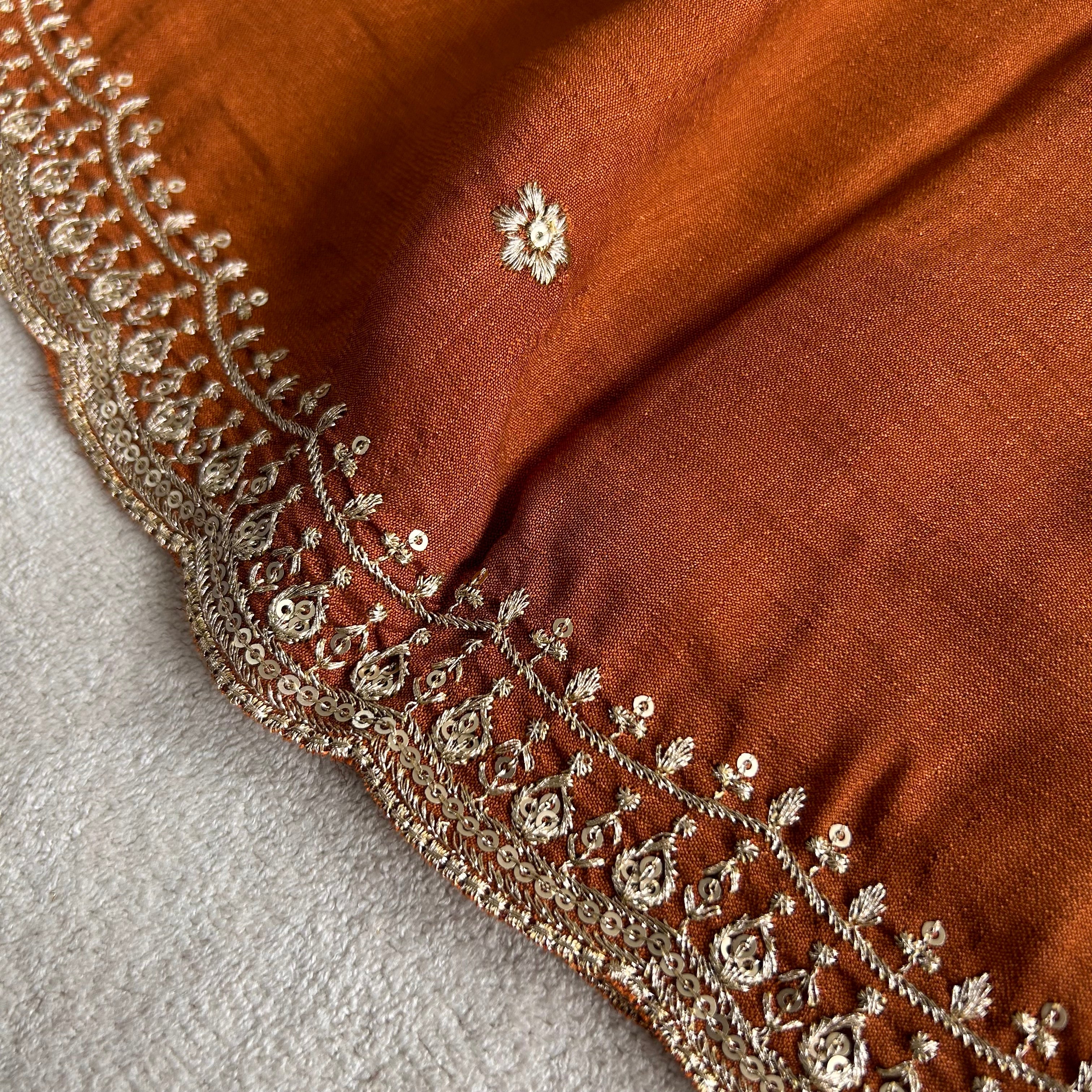 Elegant Vichitra Silk Dupatta with Intricate Thread Work Border by Sutisancha