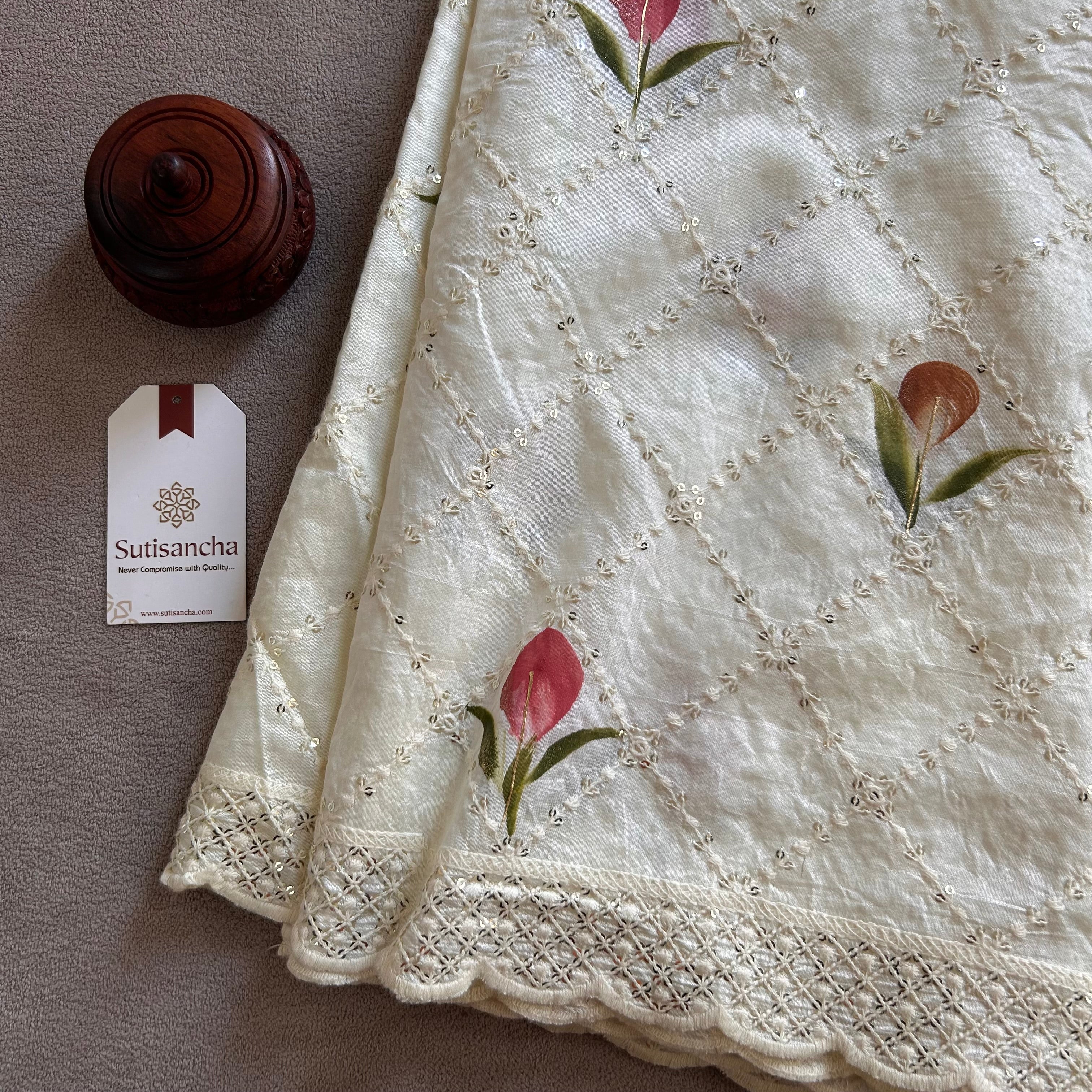 Premium Reyon Cotton Dupatta with Exquisite Border Design