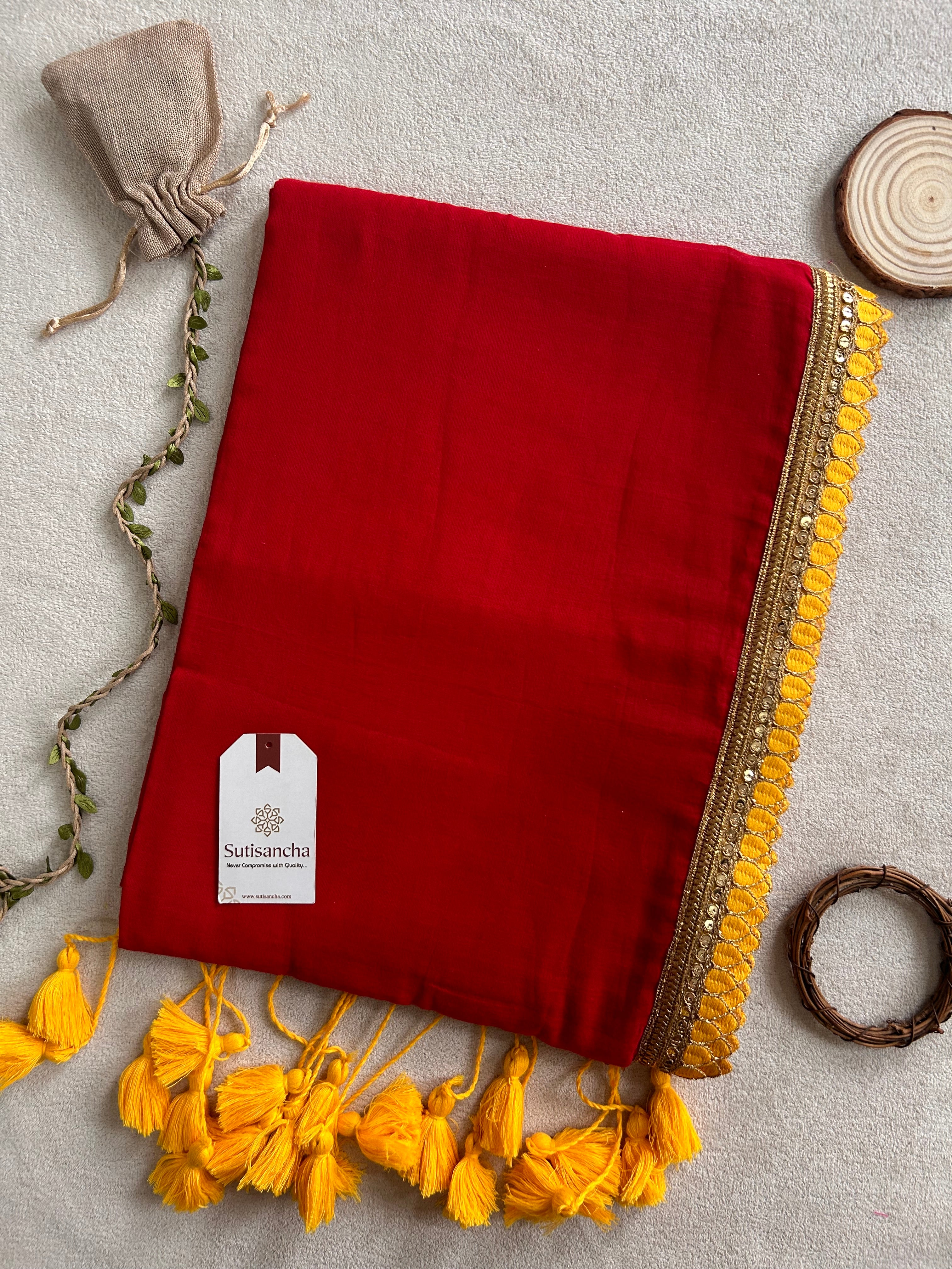 Tassel Bliss Mul Cotton Saree