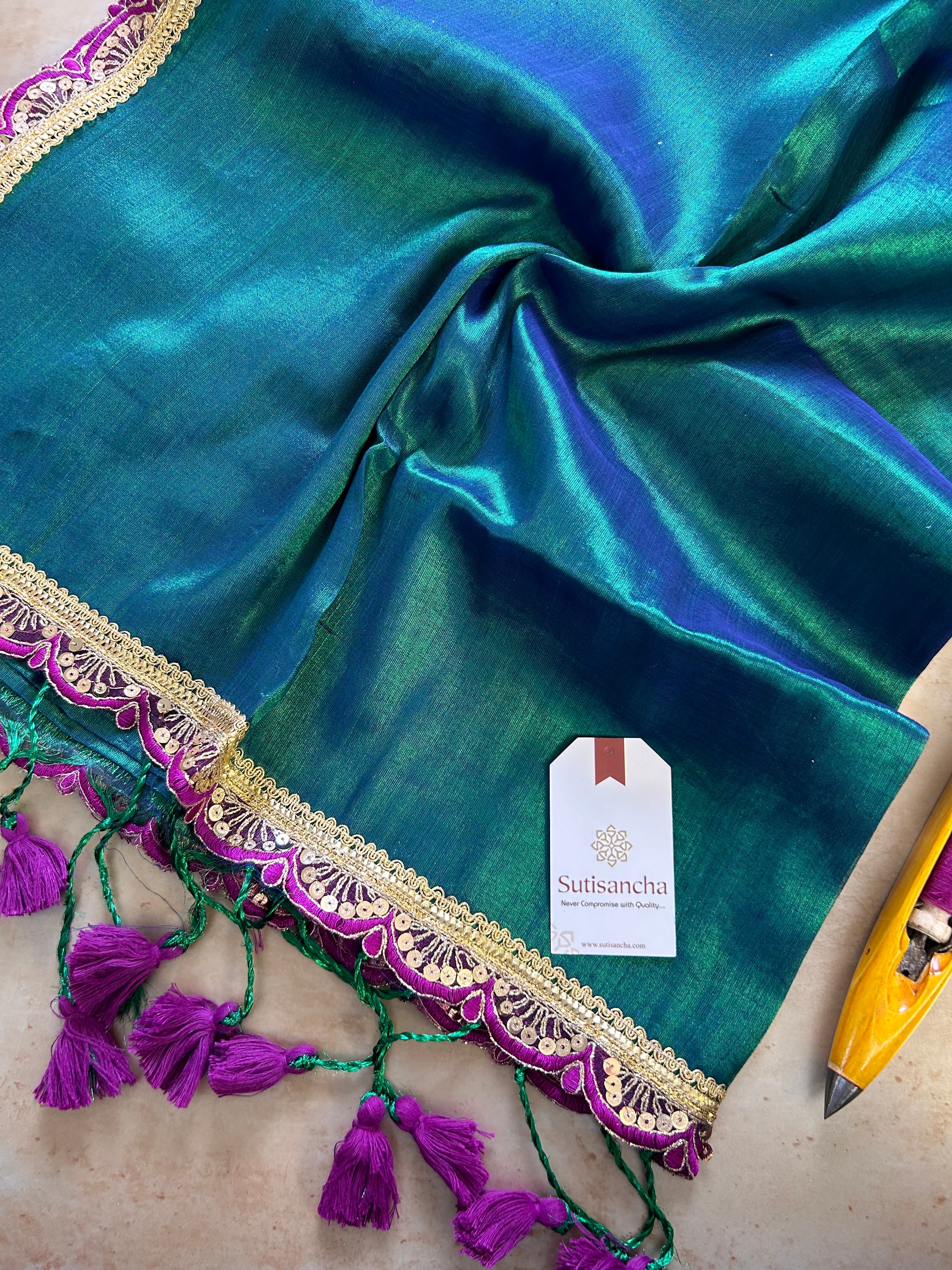 The Luxe Gleam Tissue Cotton Saree