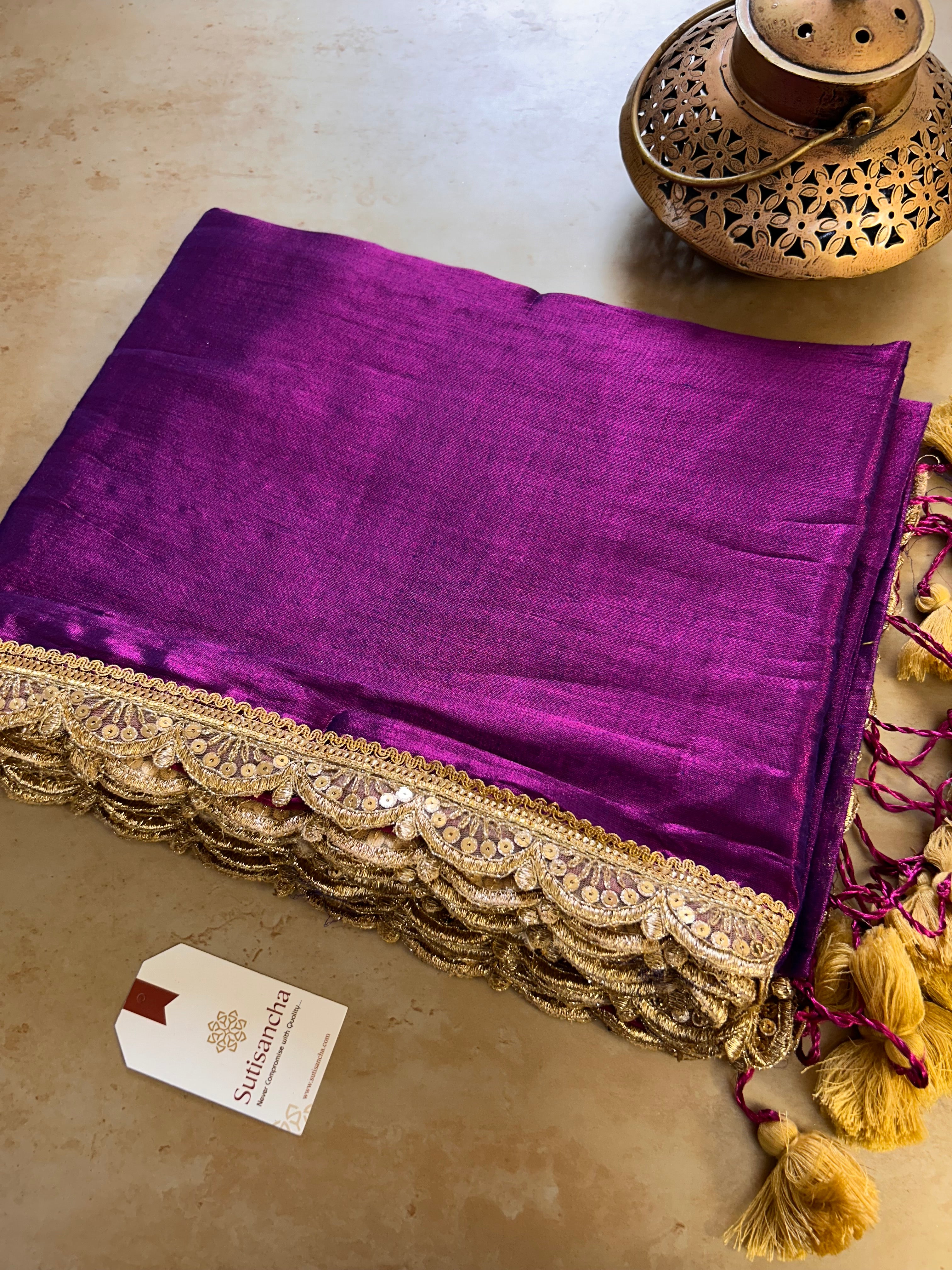 The Luxe Gleam Tissue Cotton Saree