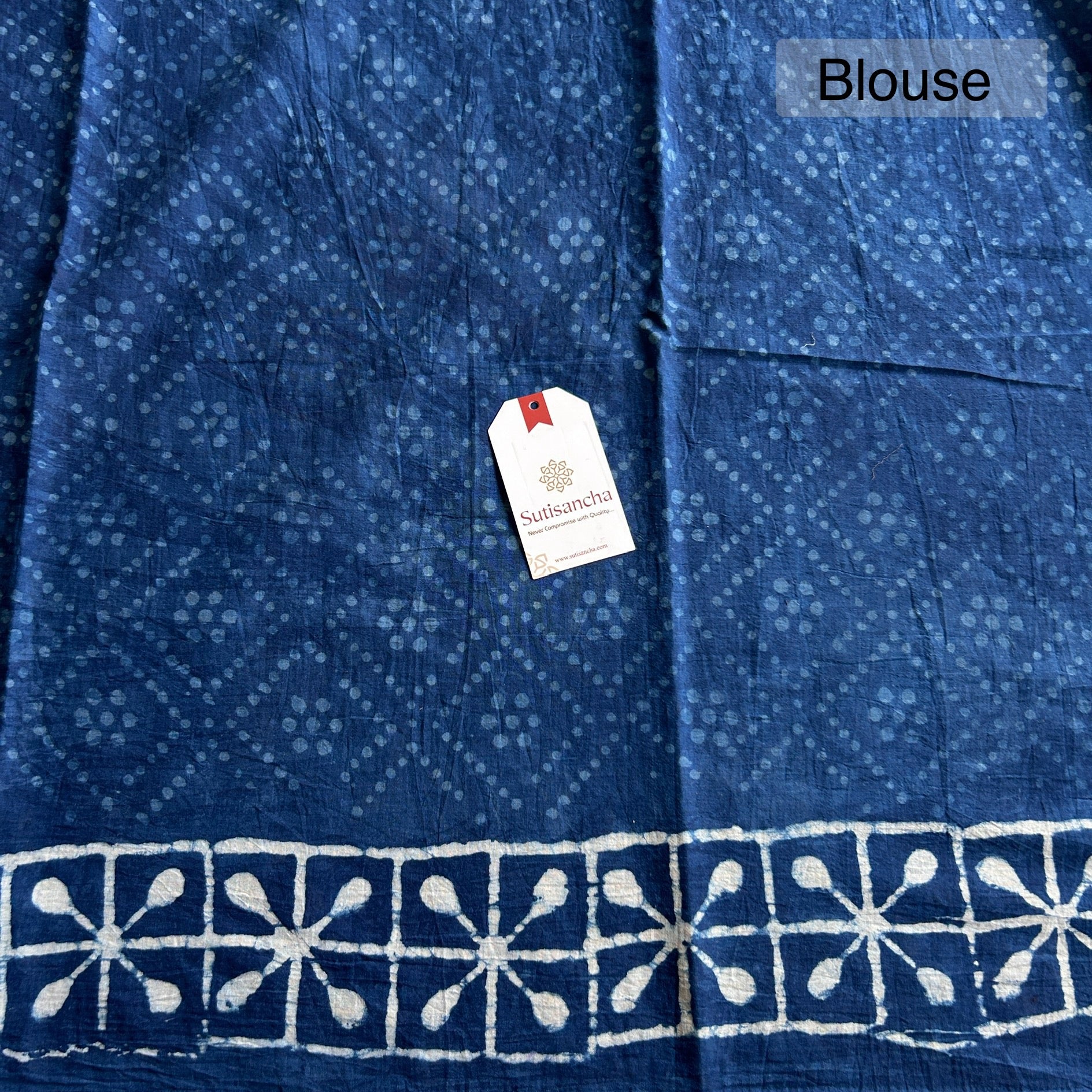 Sutisancha Dabu Hand Block Printed Mulmul Cotton Designer Saree