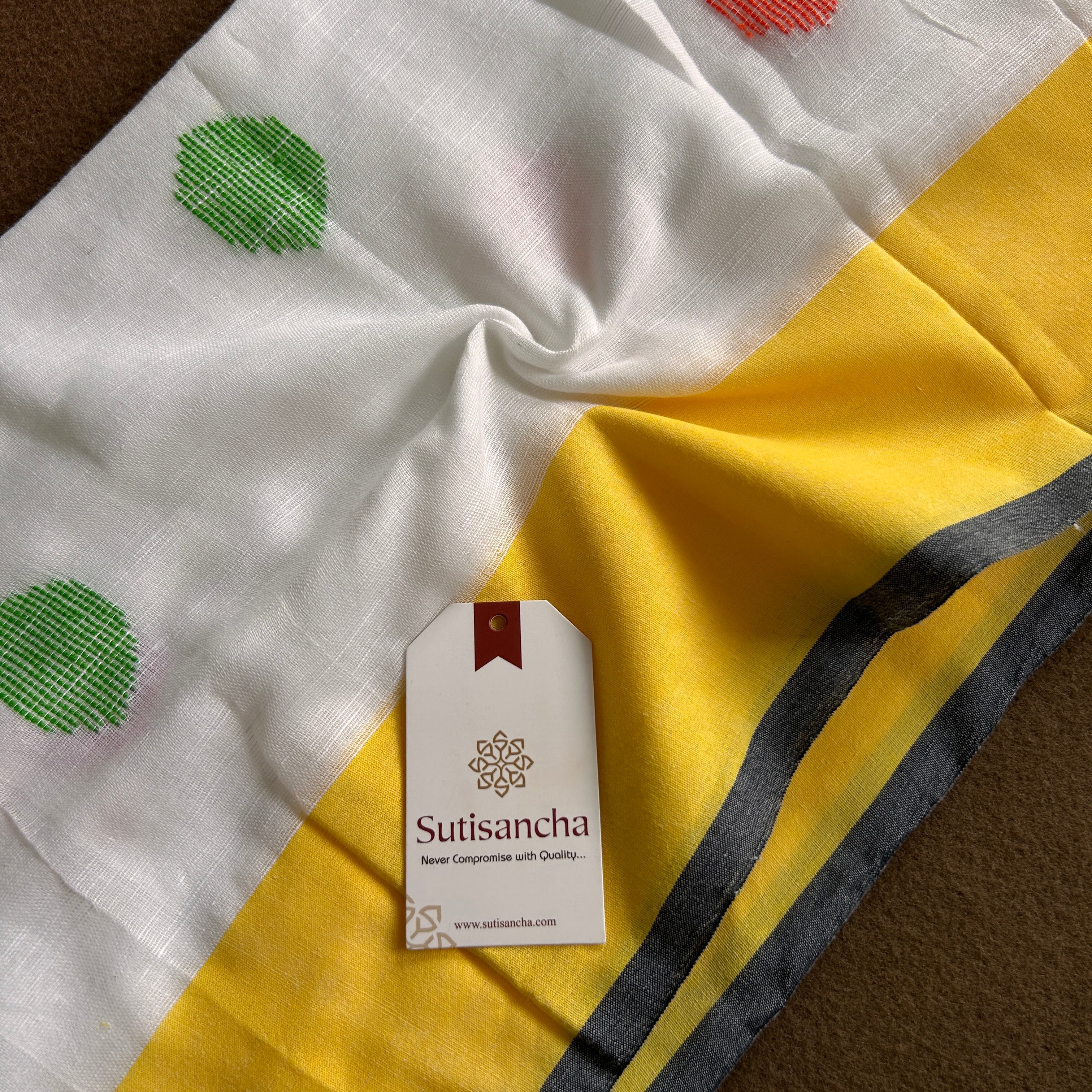 SutiSancha Woven Heritage Handloom Cotton Saree