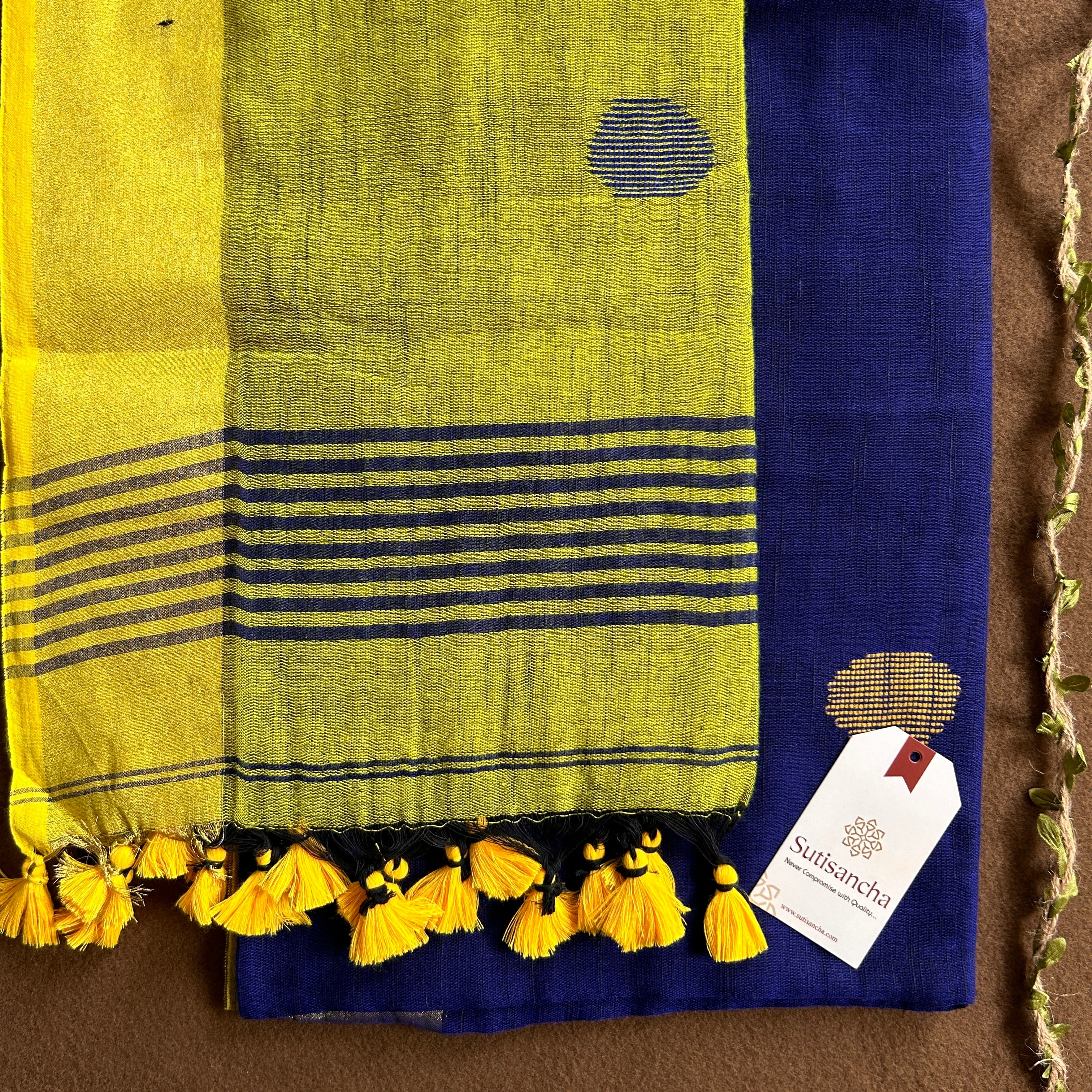SutiSancha Woven Heritage Handloom Cotton Saree