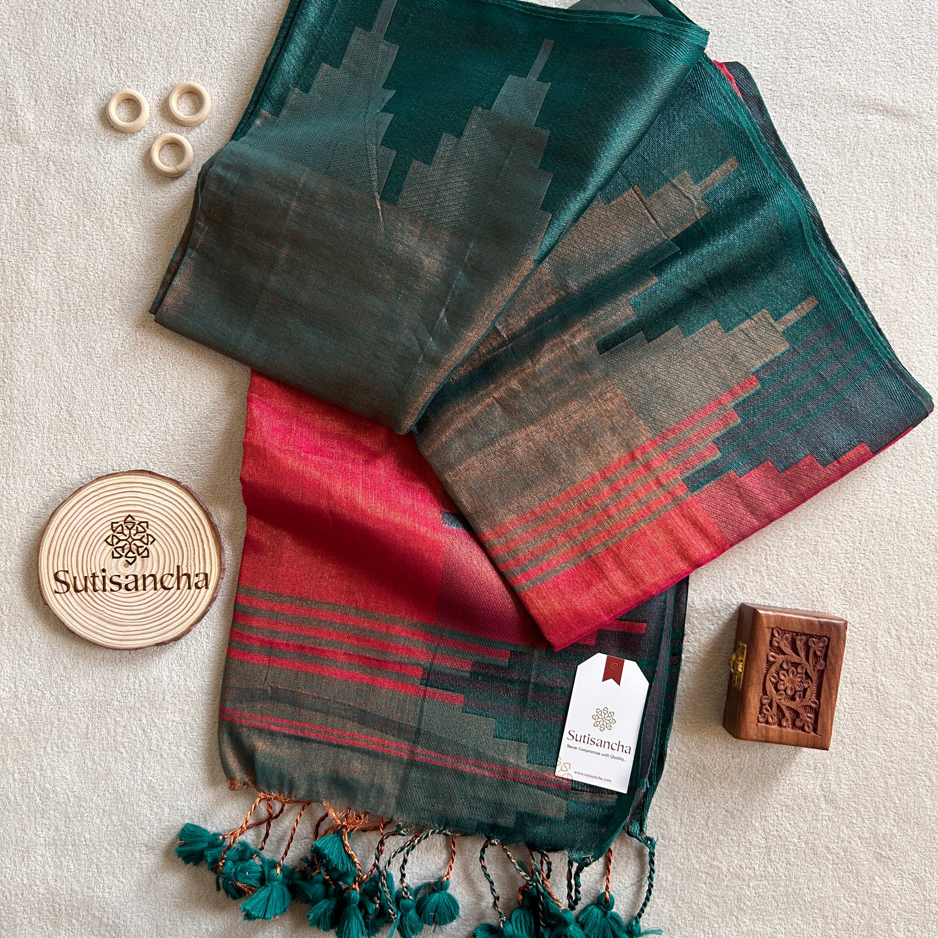 Sutisancha Handloom Tissue Weave Saree