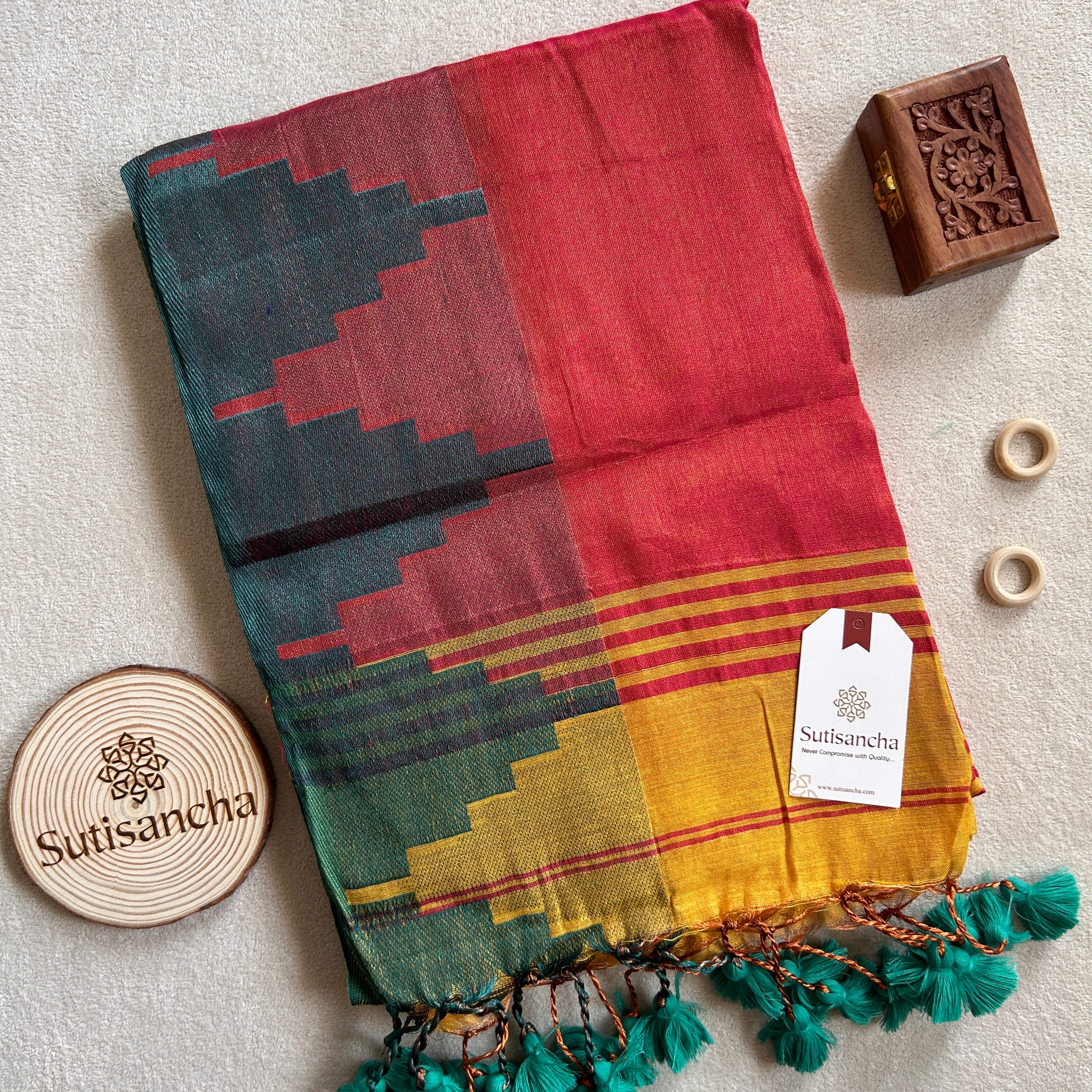 Sutisancha Handloom Tissue Weave Saree