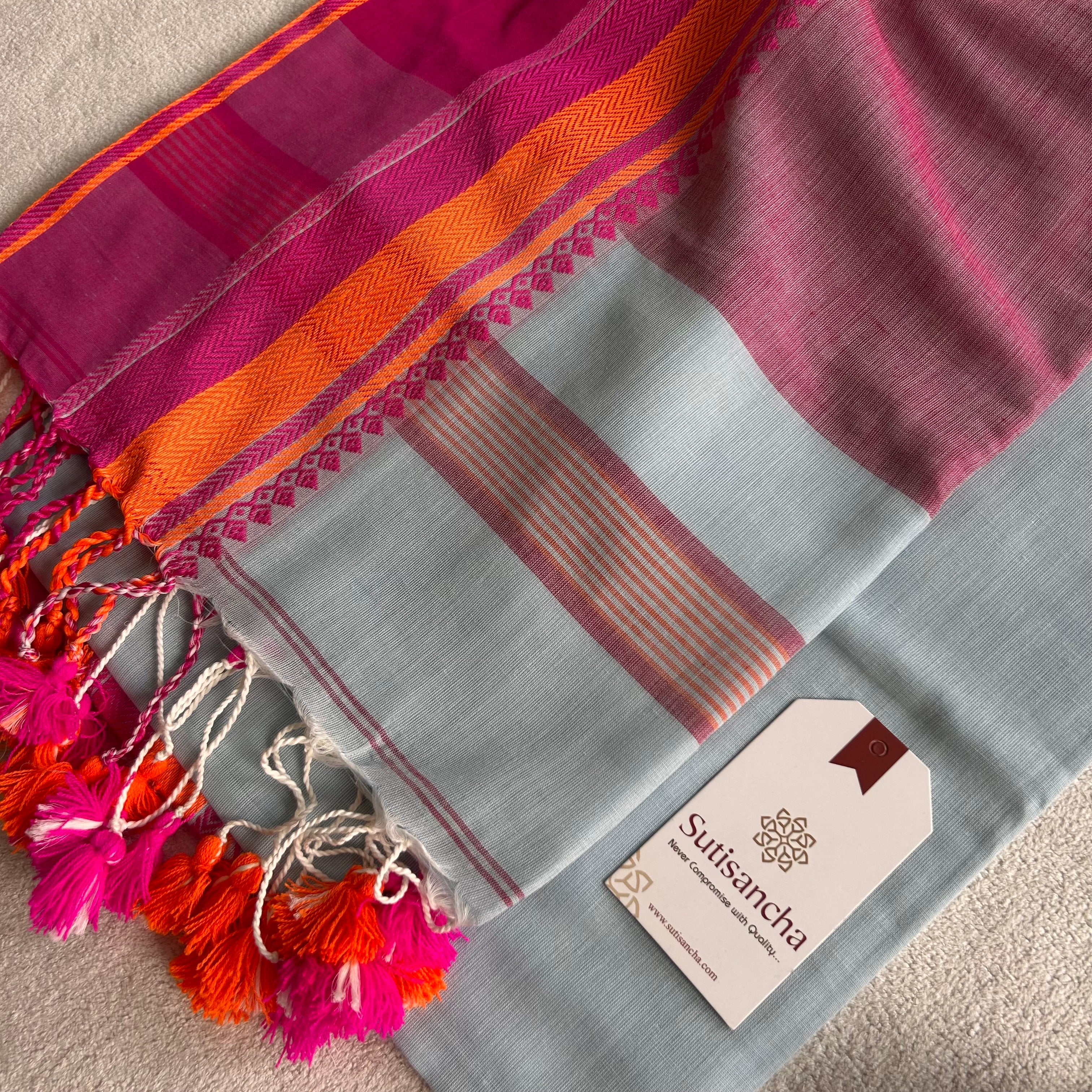 Sutisancha Handwoven Bliss Bengal Cotton Saree