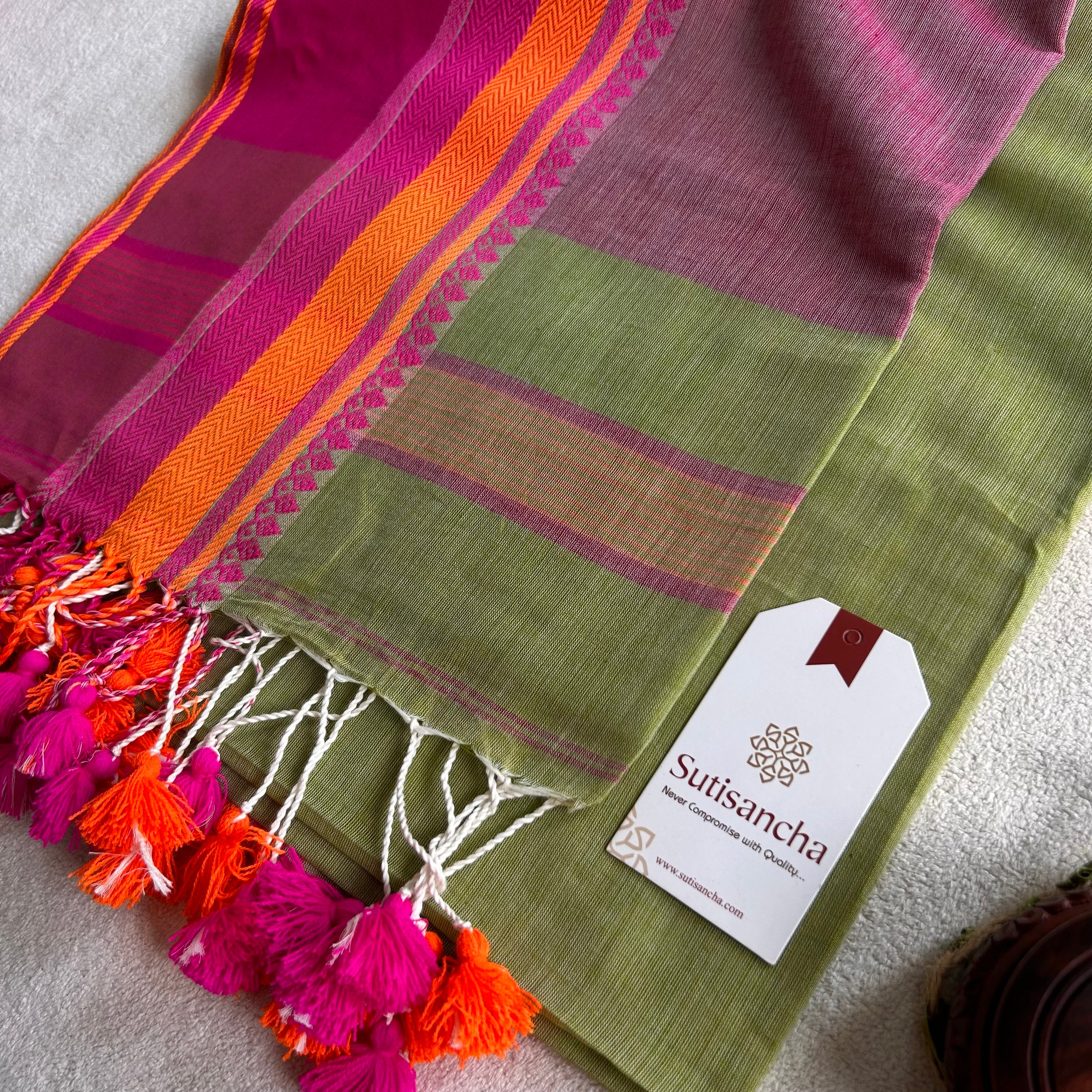 Sutisancha Handwoven Bliss Bengal Cotton Saree