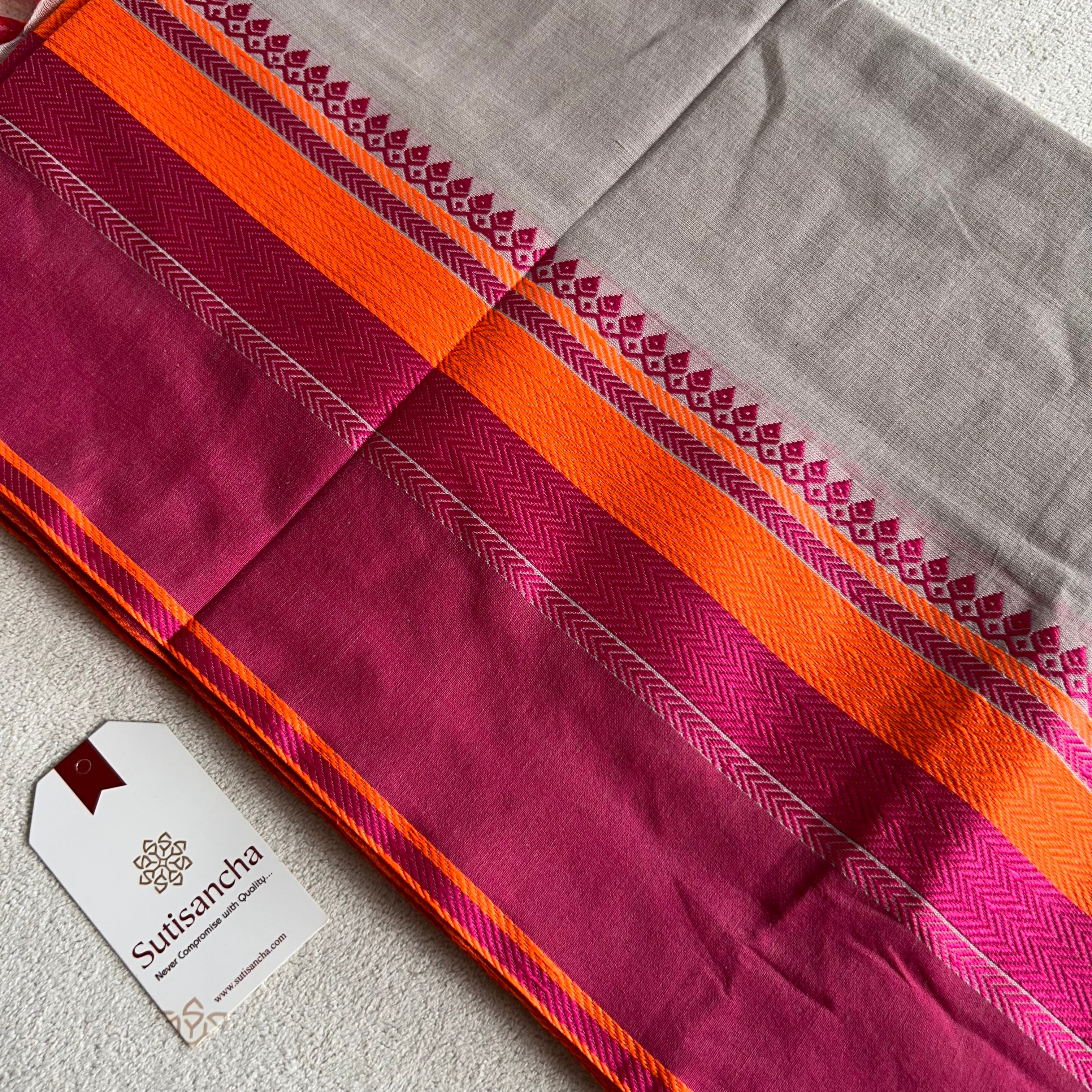 Sutisancha Handwoven Bliss Bengal Cotton Saree