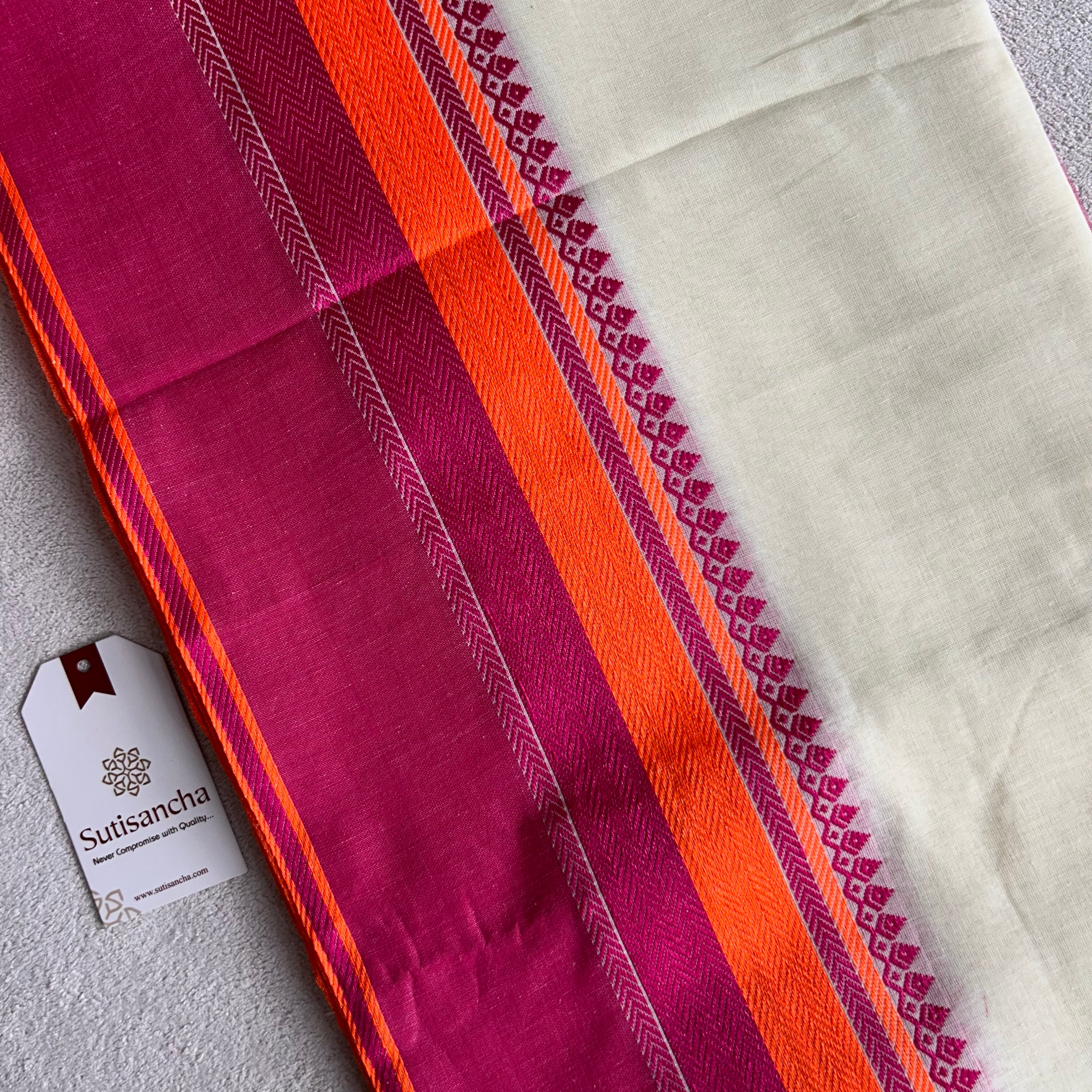 Sutisancha Handwoven Bliss Bengal Cotton Saree