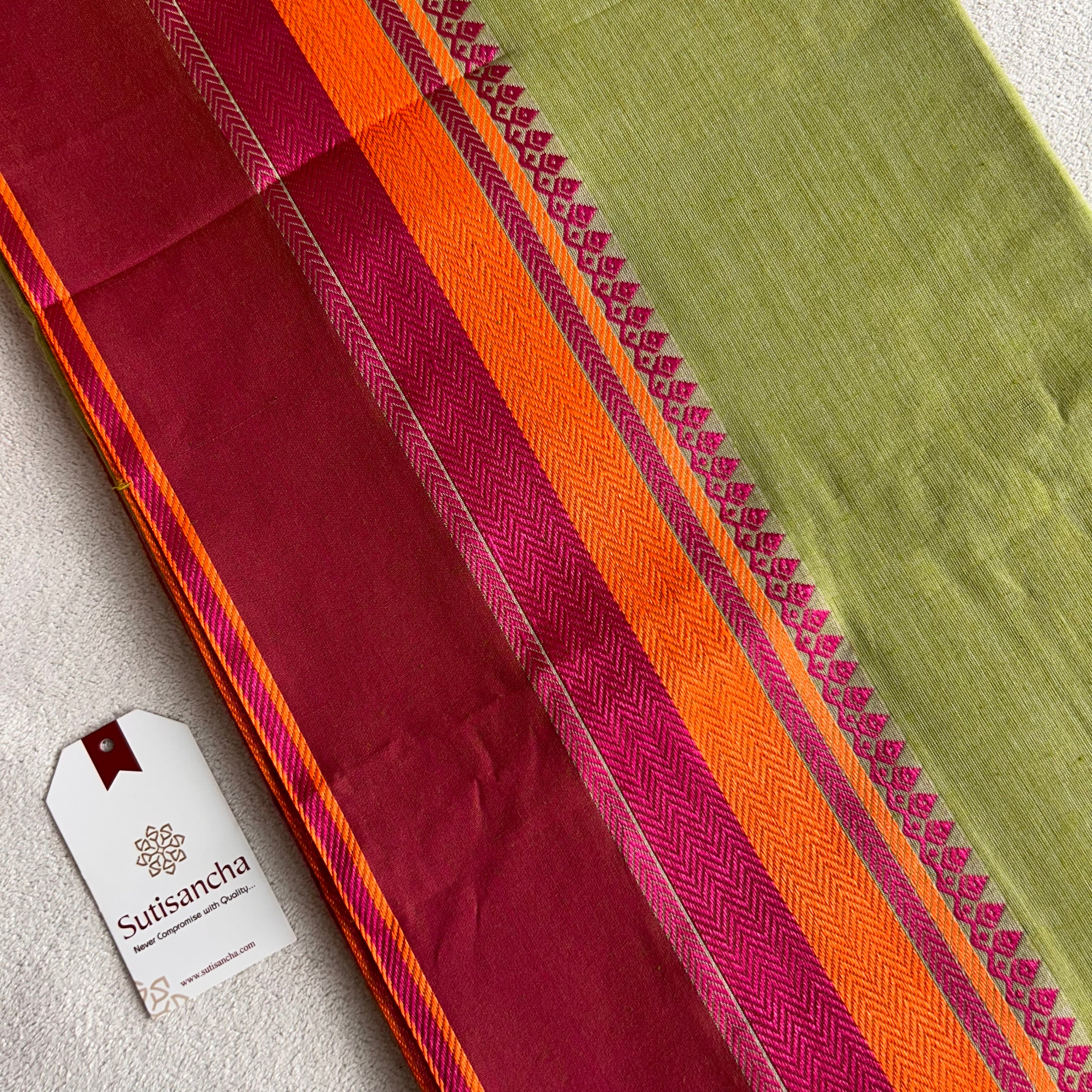 Sutisancha Handwoven Bliss Bengal Cotton Saree