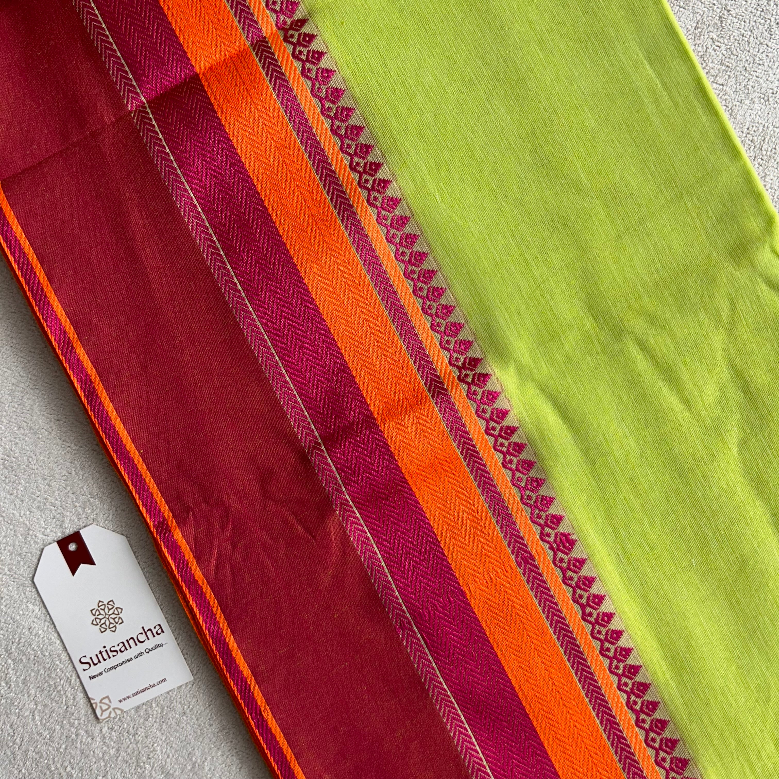 Sutisancha Handwoven Bliss Bengal Cotton Saree