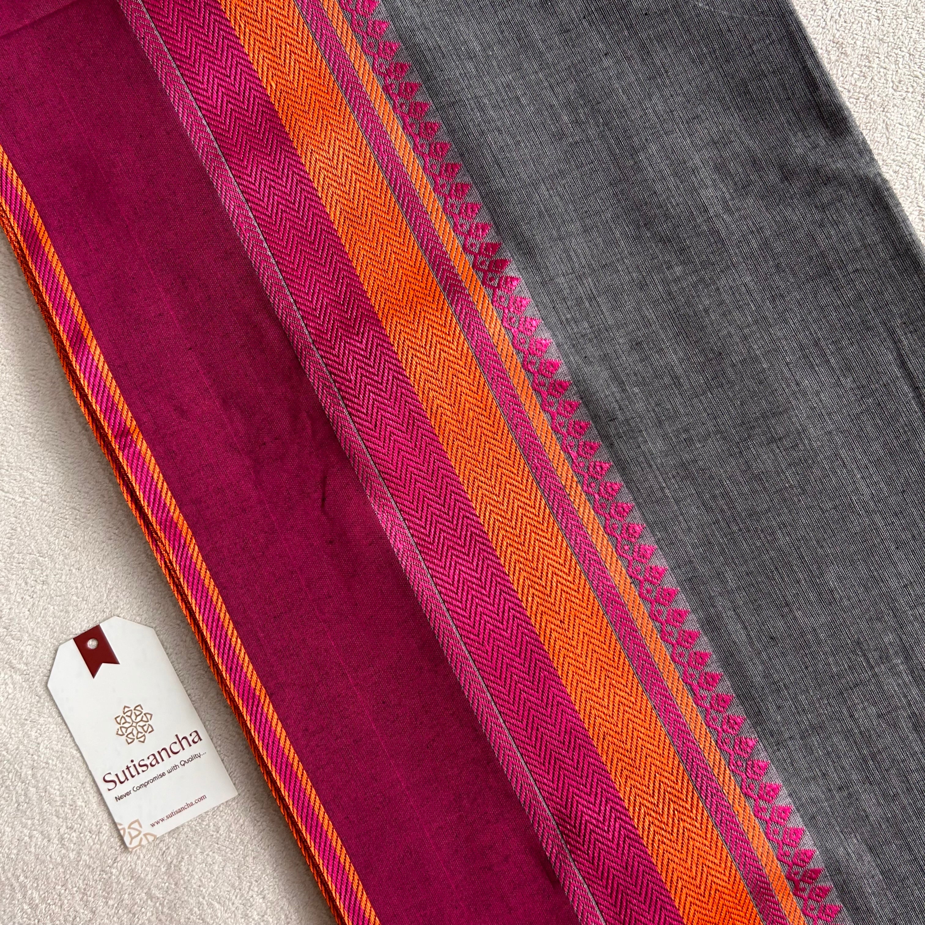 Sutisancha Handwoven Bliss Bengal Cotton Saree