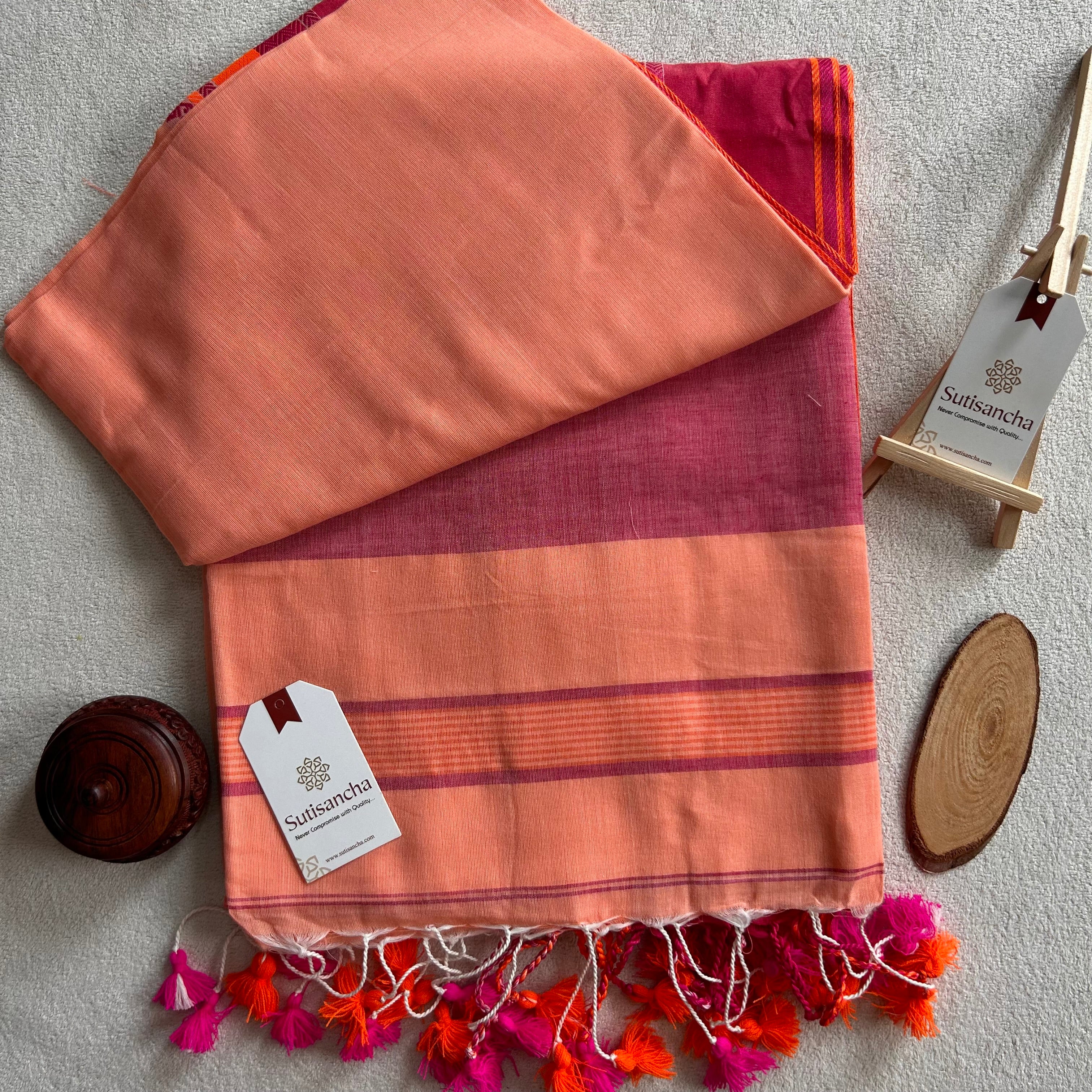 Sutisancha Handwoven Bliss Bengal Cotton Saree