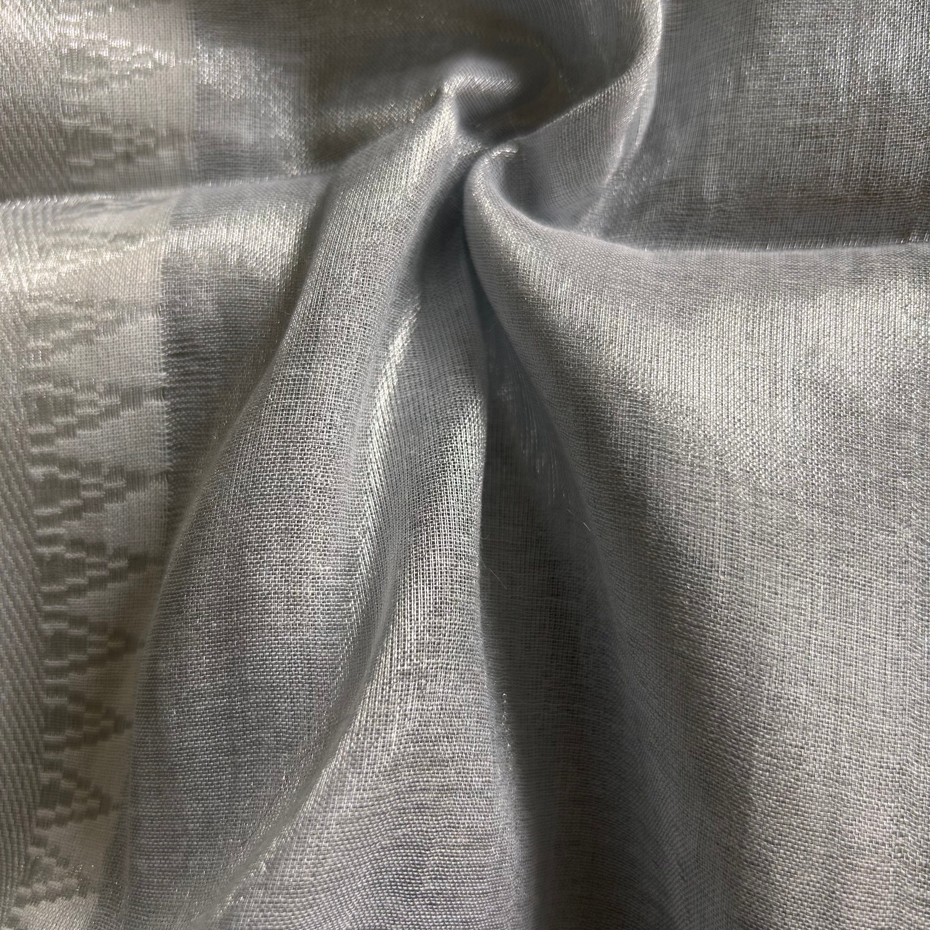 Sutisancha Silver Handloom Tissue Saree