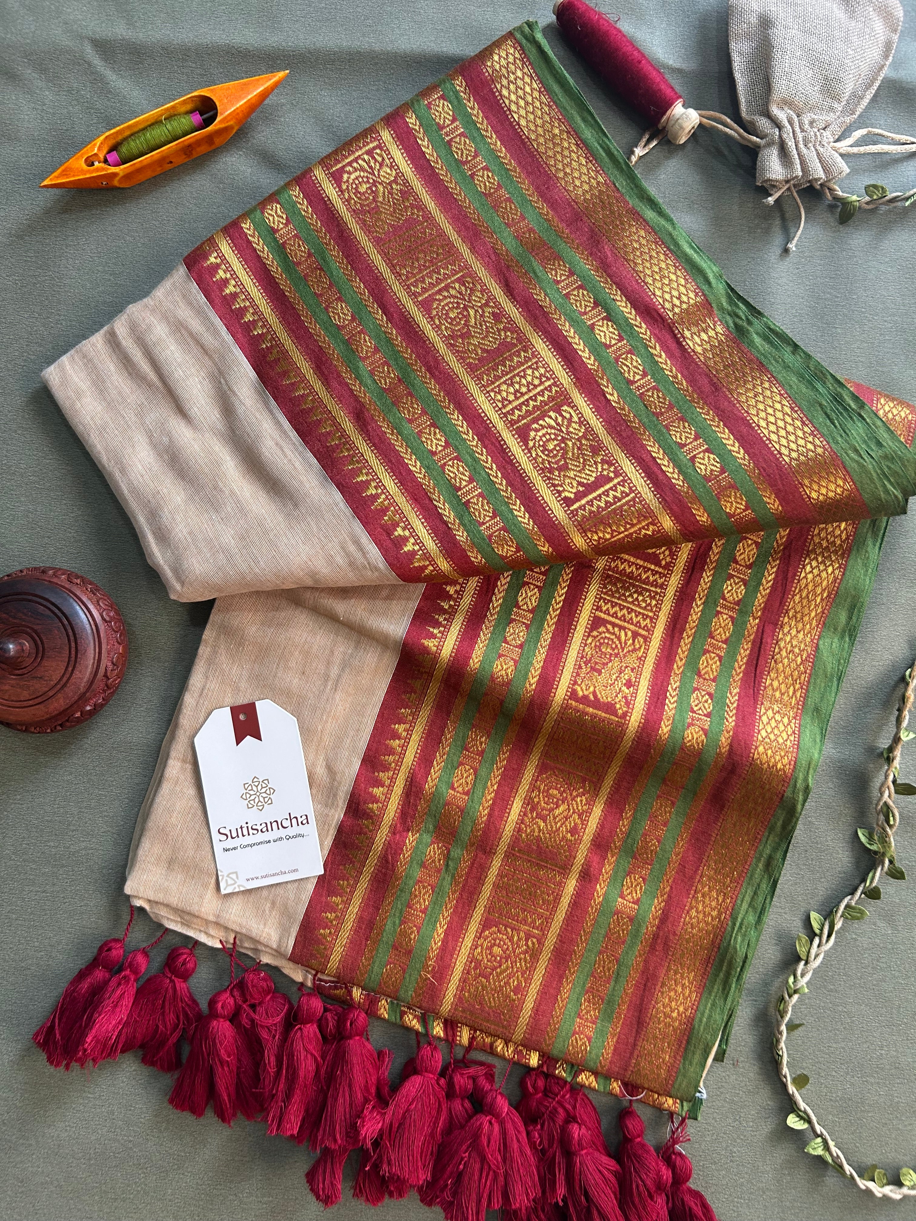 Festive Pure Mul Cotton Zari Border Saree