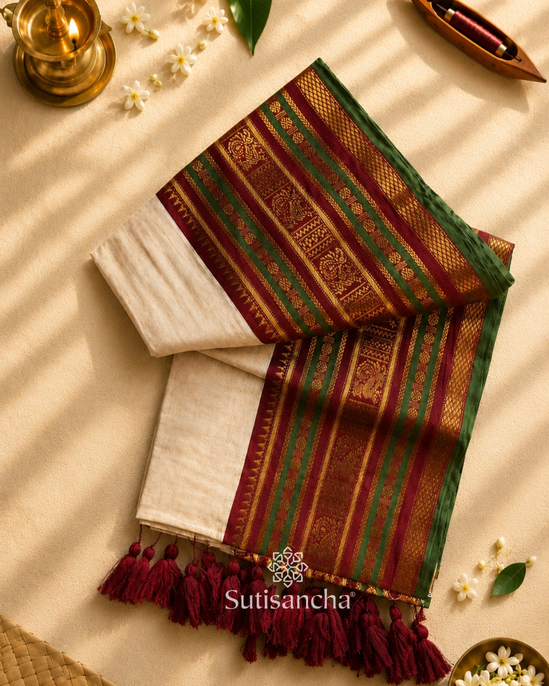 Festive Pure Mul Cotton Zari Border Saree