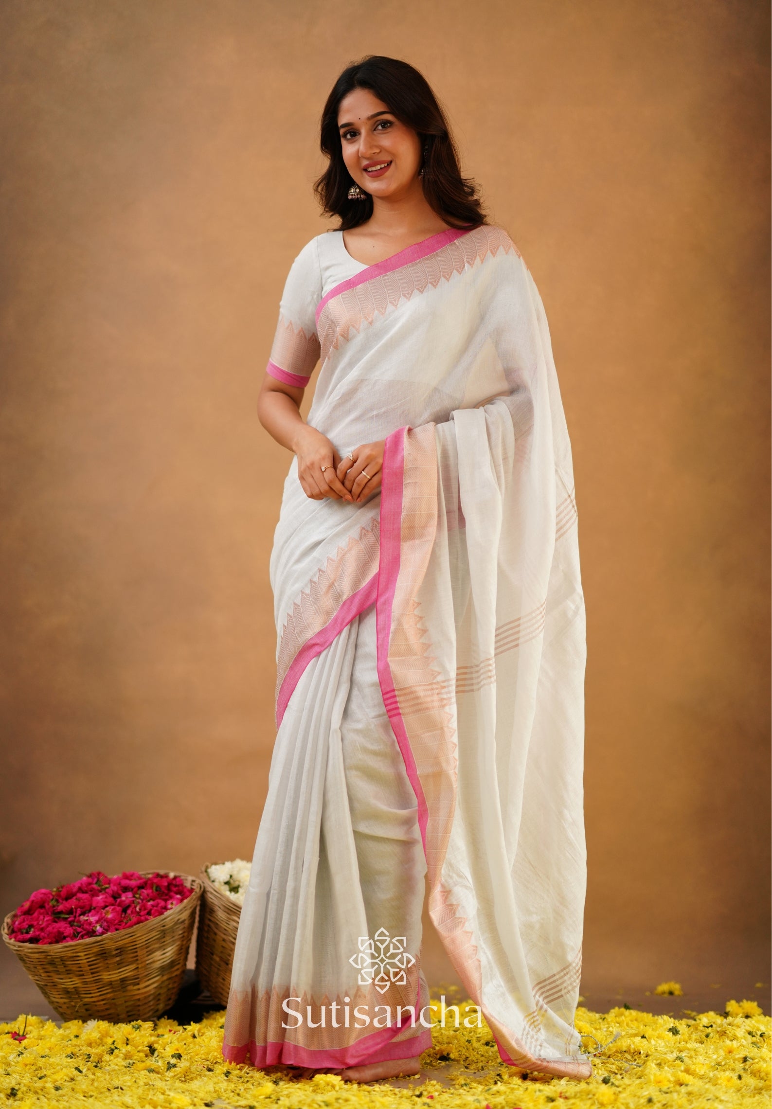 Sutisancha Handloom Designer Tissue Saree