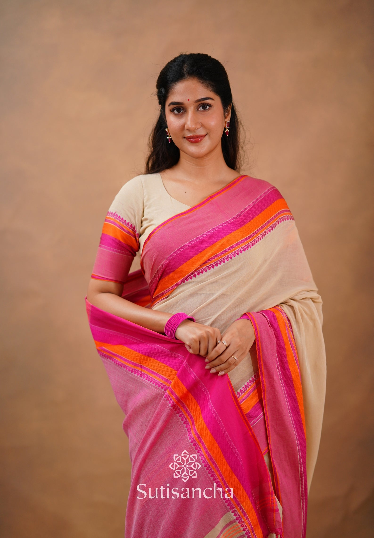 Sutisancha Handwoven Bliss Bengal Cotton Saree