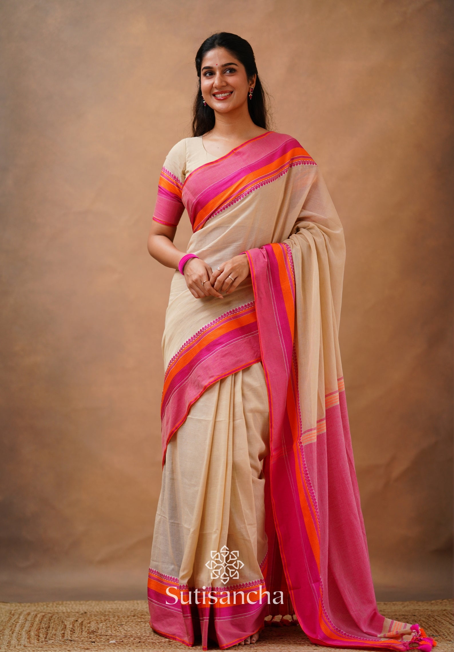 Sutisancha Handwoven Bliss Bengal Cotton Saree