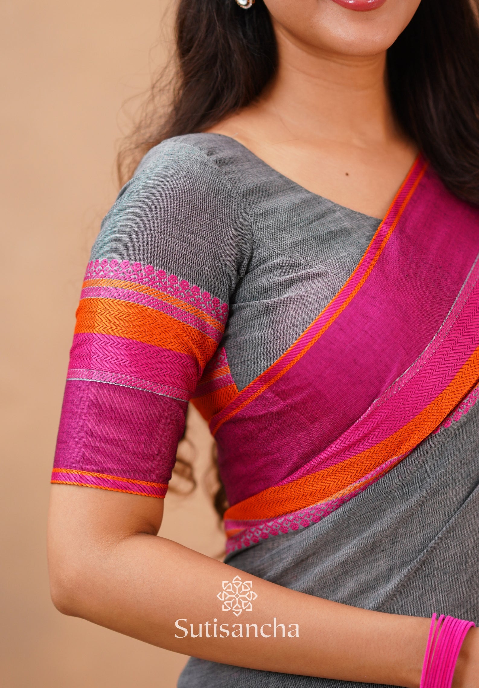 Sutisancha Handwoven Bliss Bengal Cotton Saree