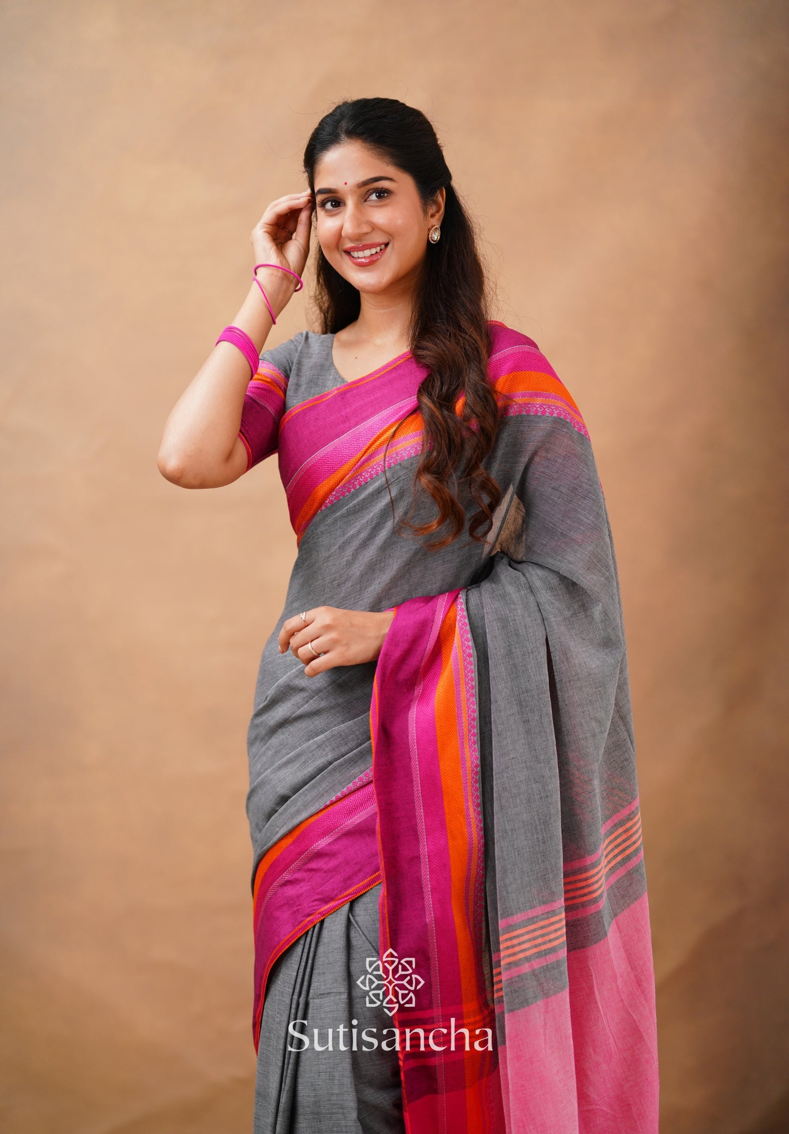 Sutisancha Handwoven Bliss Bengal Cotton Saree