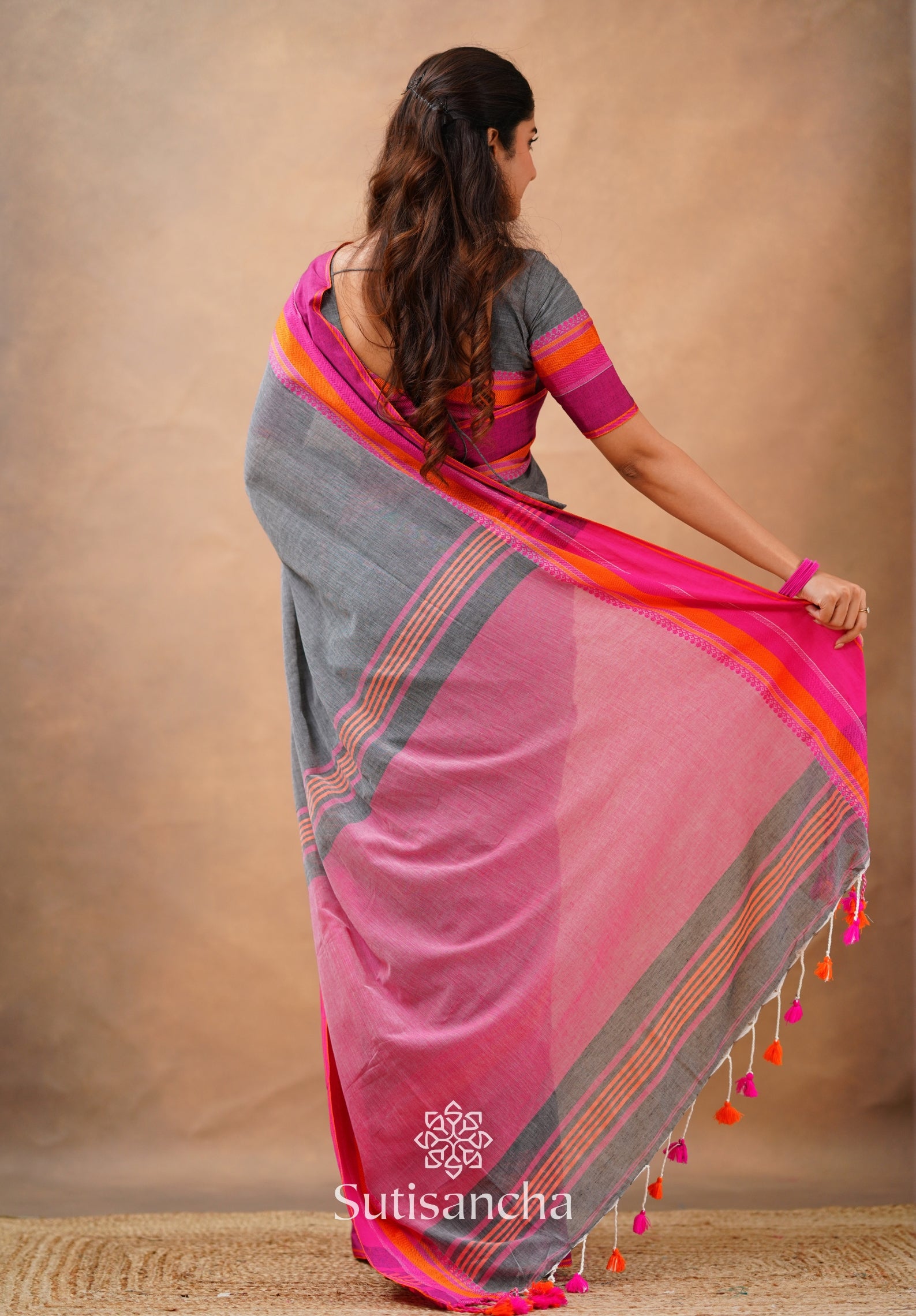 Sutisancha Handwoven Bliss Bengal Cotton Saree