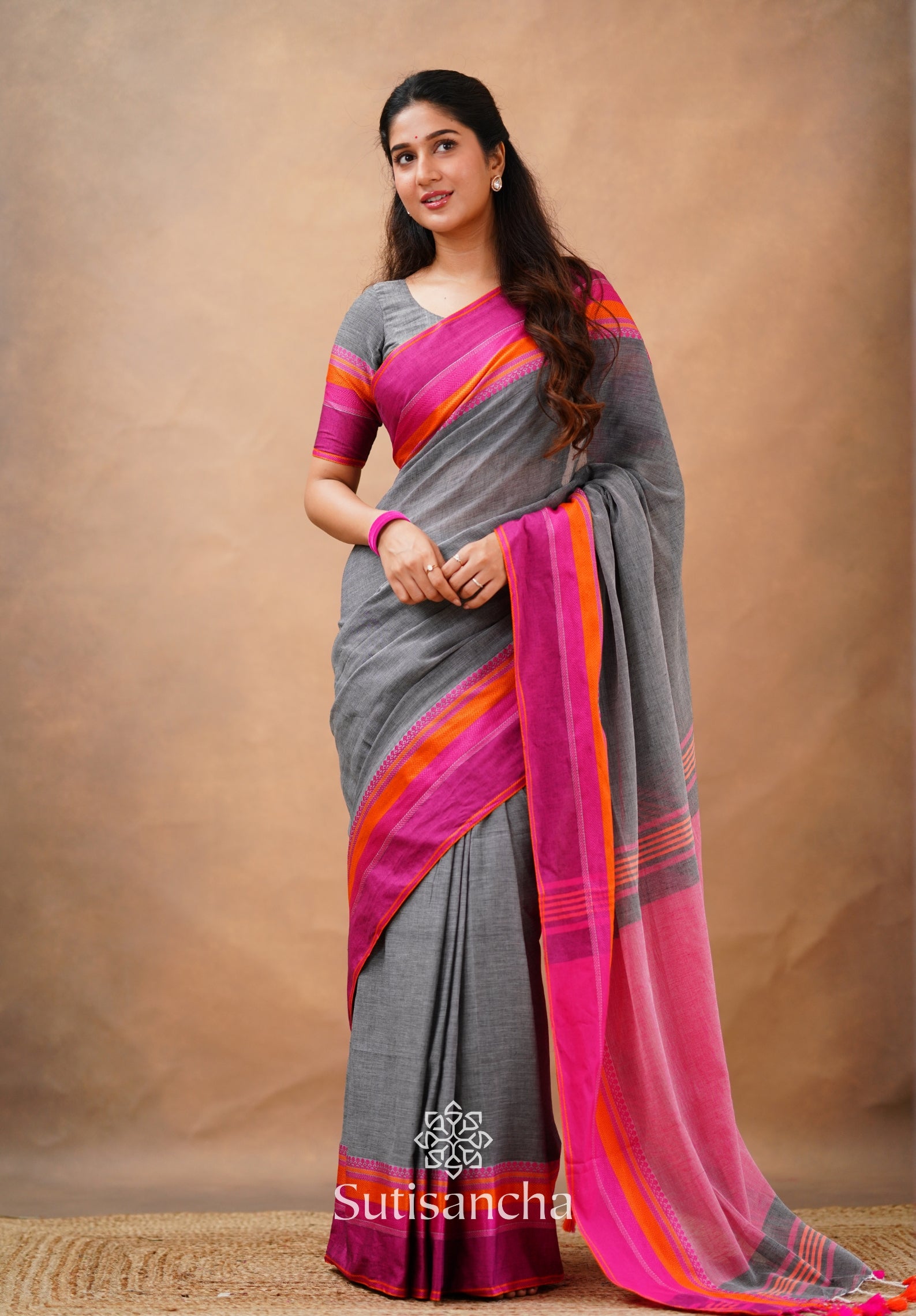 Sutisancha Handwoven Bliss Bengal Cotton Saree