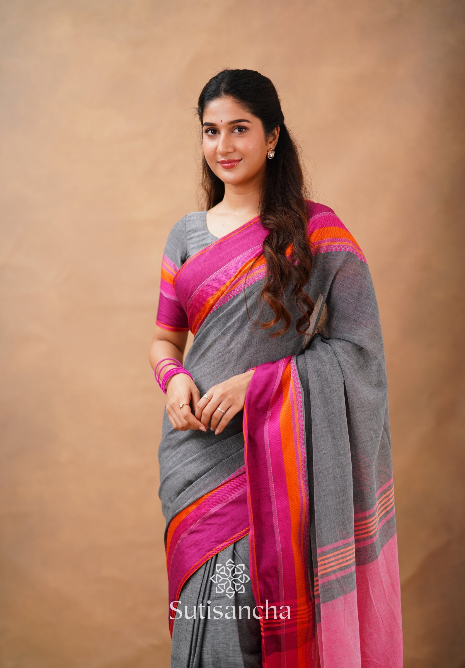 Sutisancha Handwoven Bliss Bengal Cotton Saree