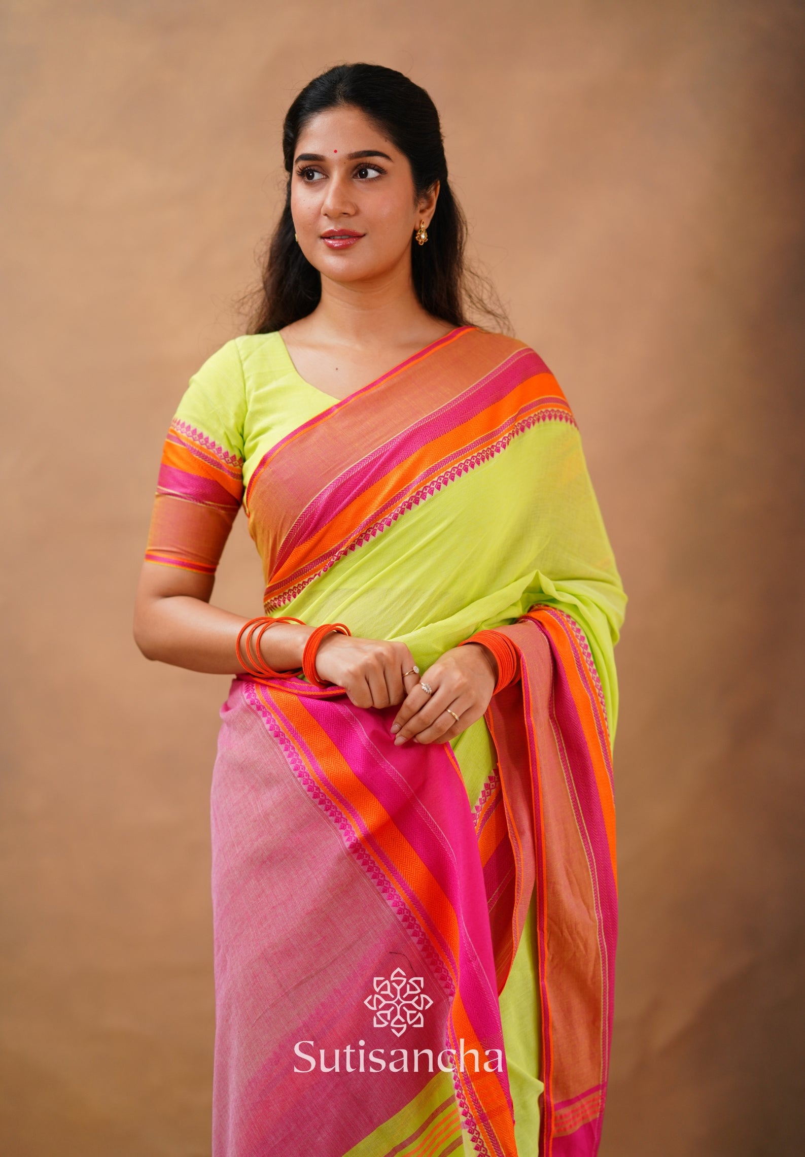 Sutisancha Handwoven Bliss Bengal Cotton Saree