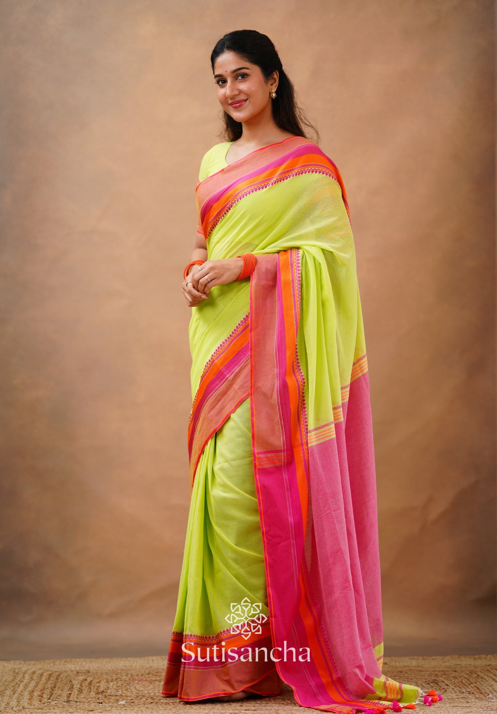 Sutisancha Handwoven Bliss Bengal Cotton Saree