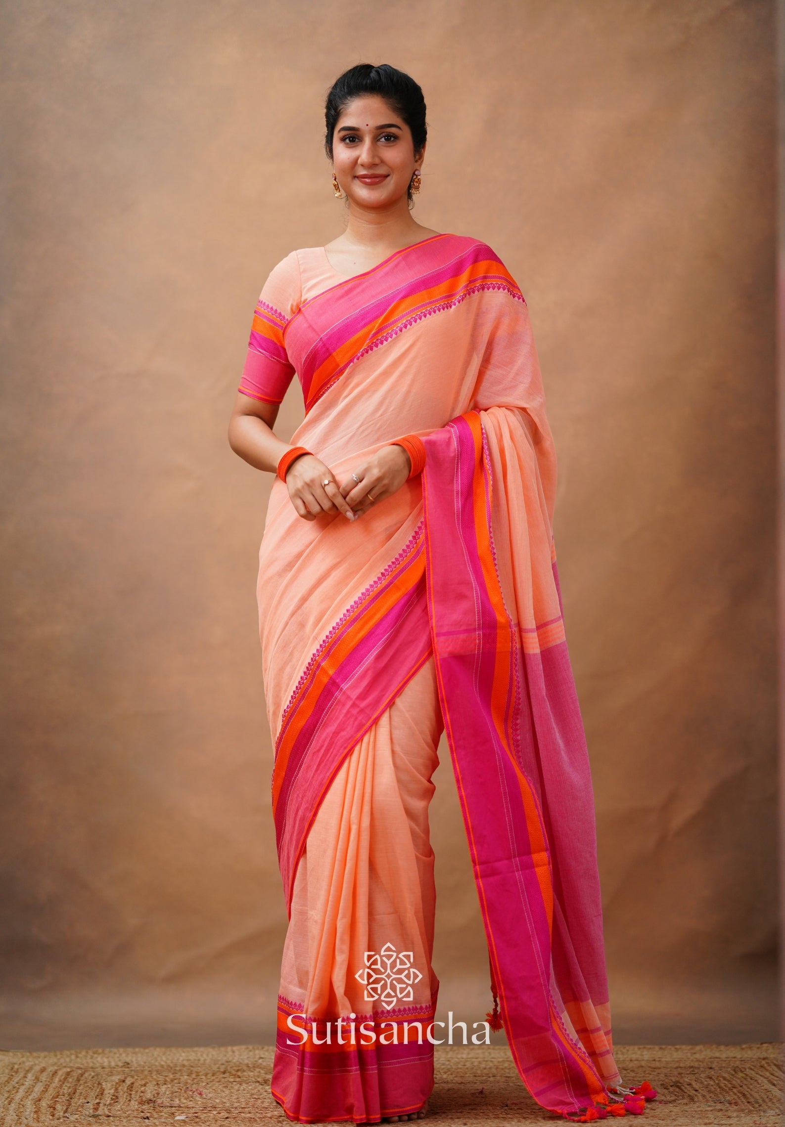 Sutisancha Handwoven Bliss Bengal Cotton Saree