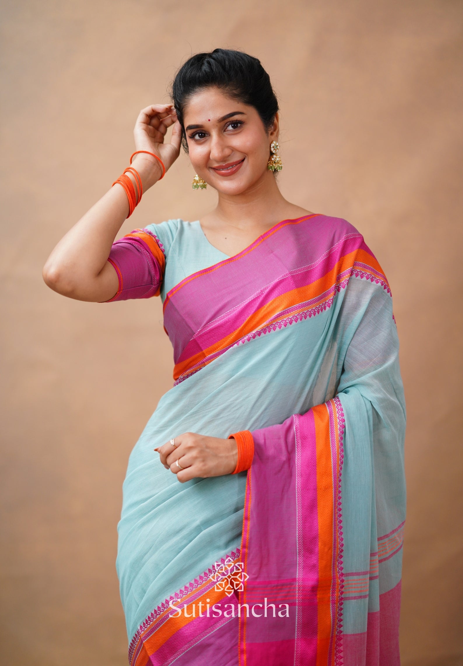 Sutisancha Handwoven Bliss Bengal Cotton Saree