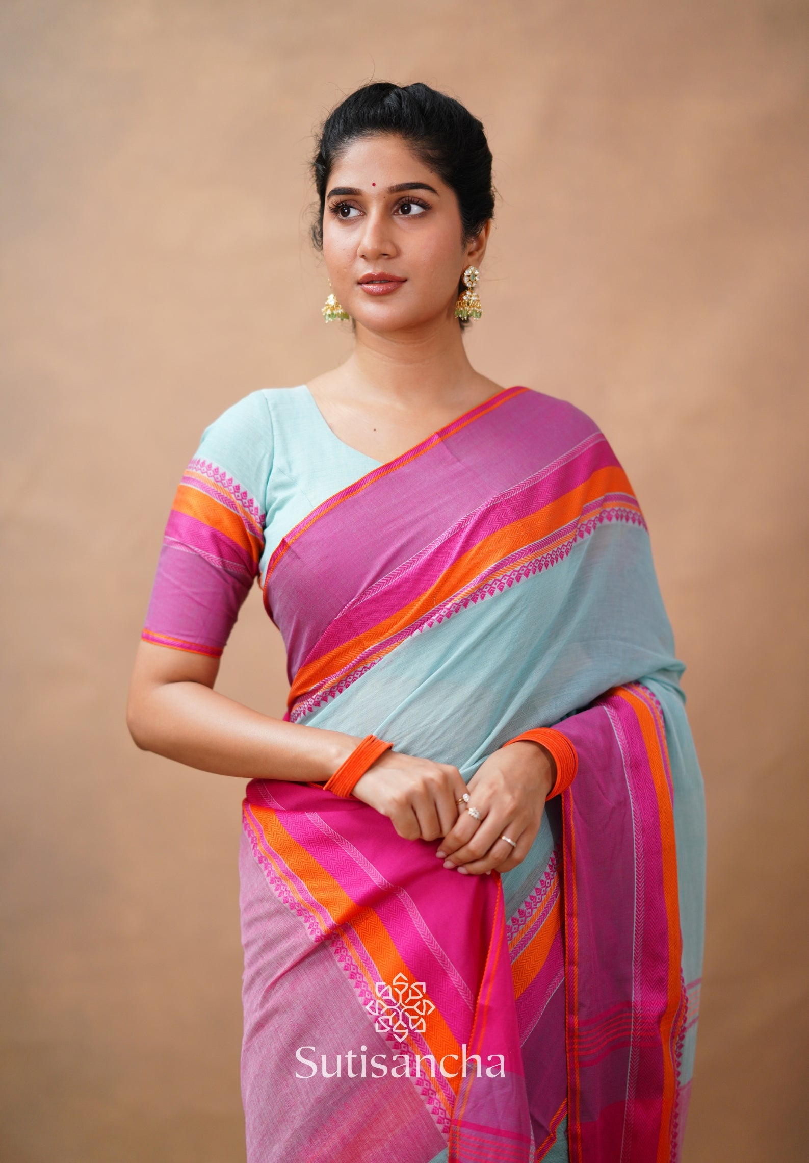 Sutisancha Handwoven Bliss Bengal Cotton Saree