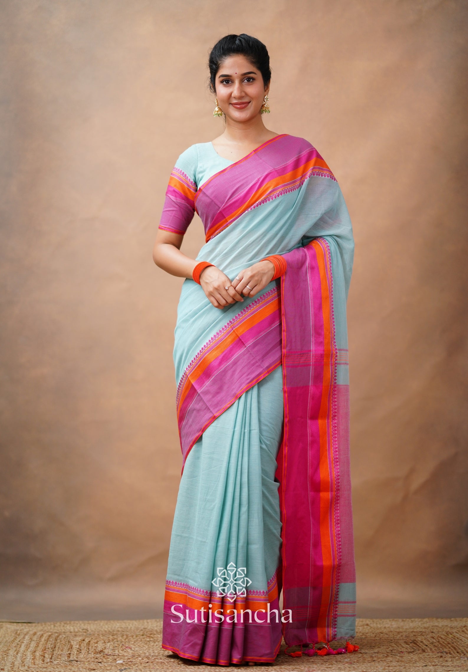 Sutisancha Handwoven Bliss Bengal Cotton Saree