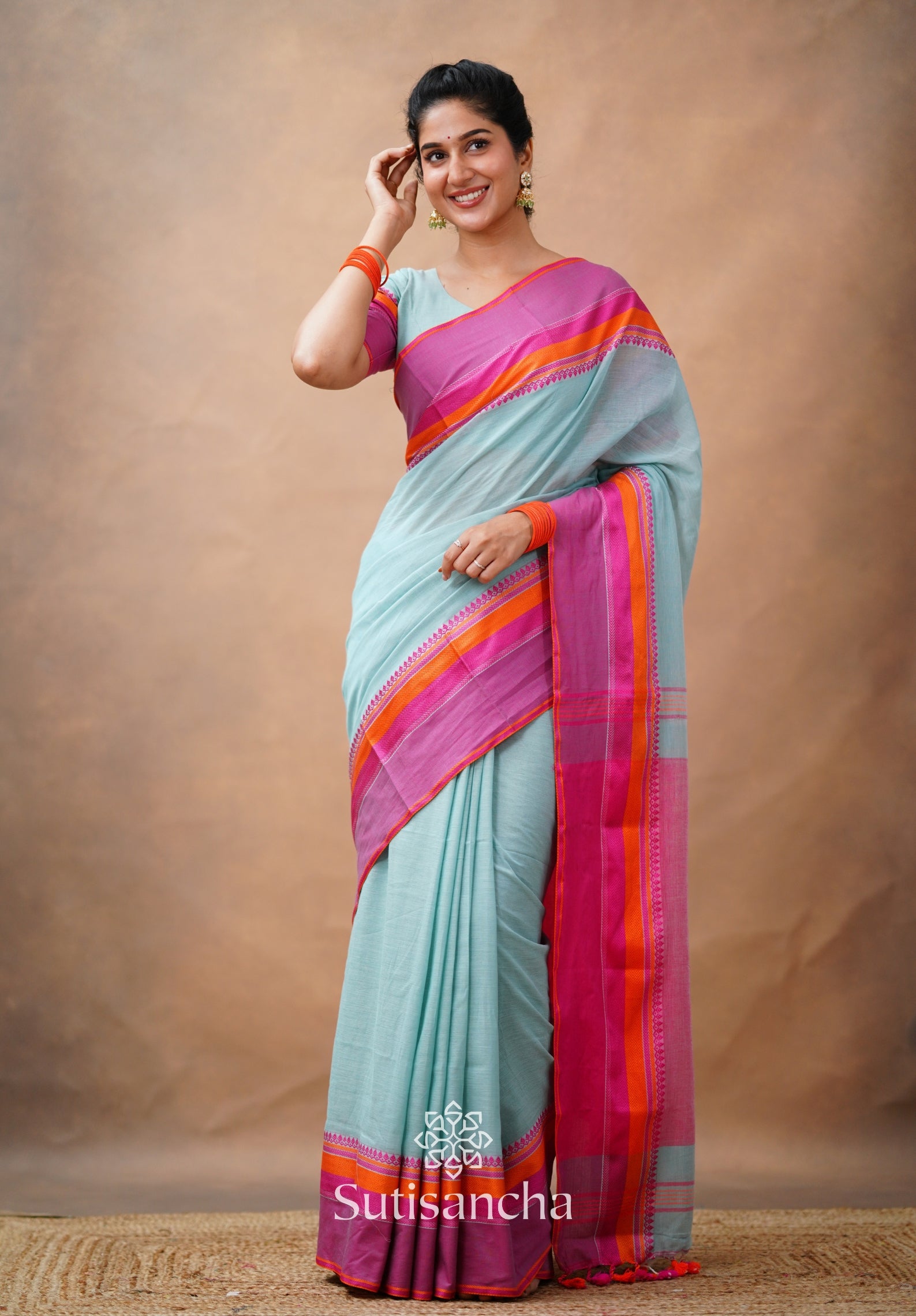 Sutisancha Handwoven Bliss Bengal Cotton Saree