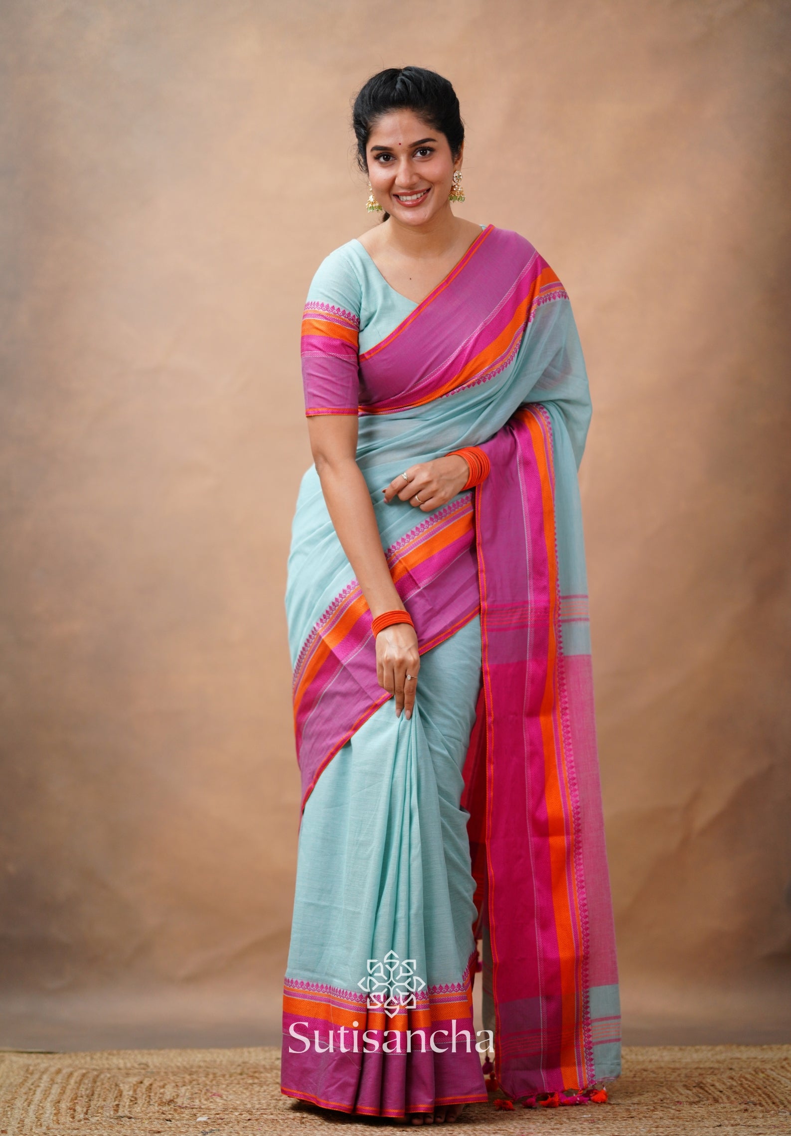 Sutisancha Handwoven Bliss Bengal Cotton Saree