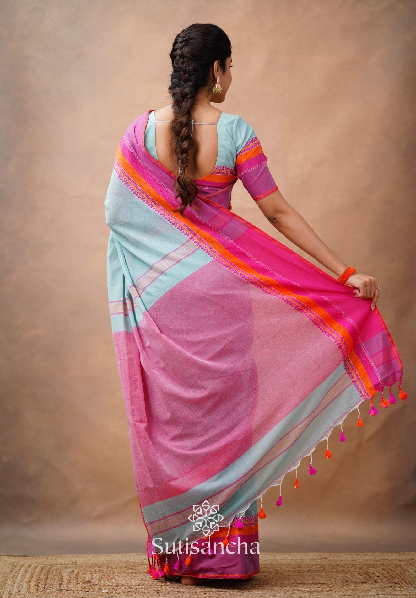 Sutisancha Handwoven Bliss Bengal Cotton Saree