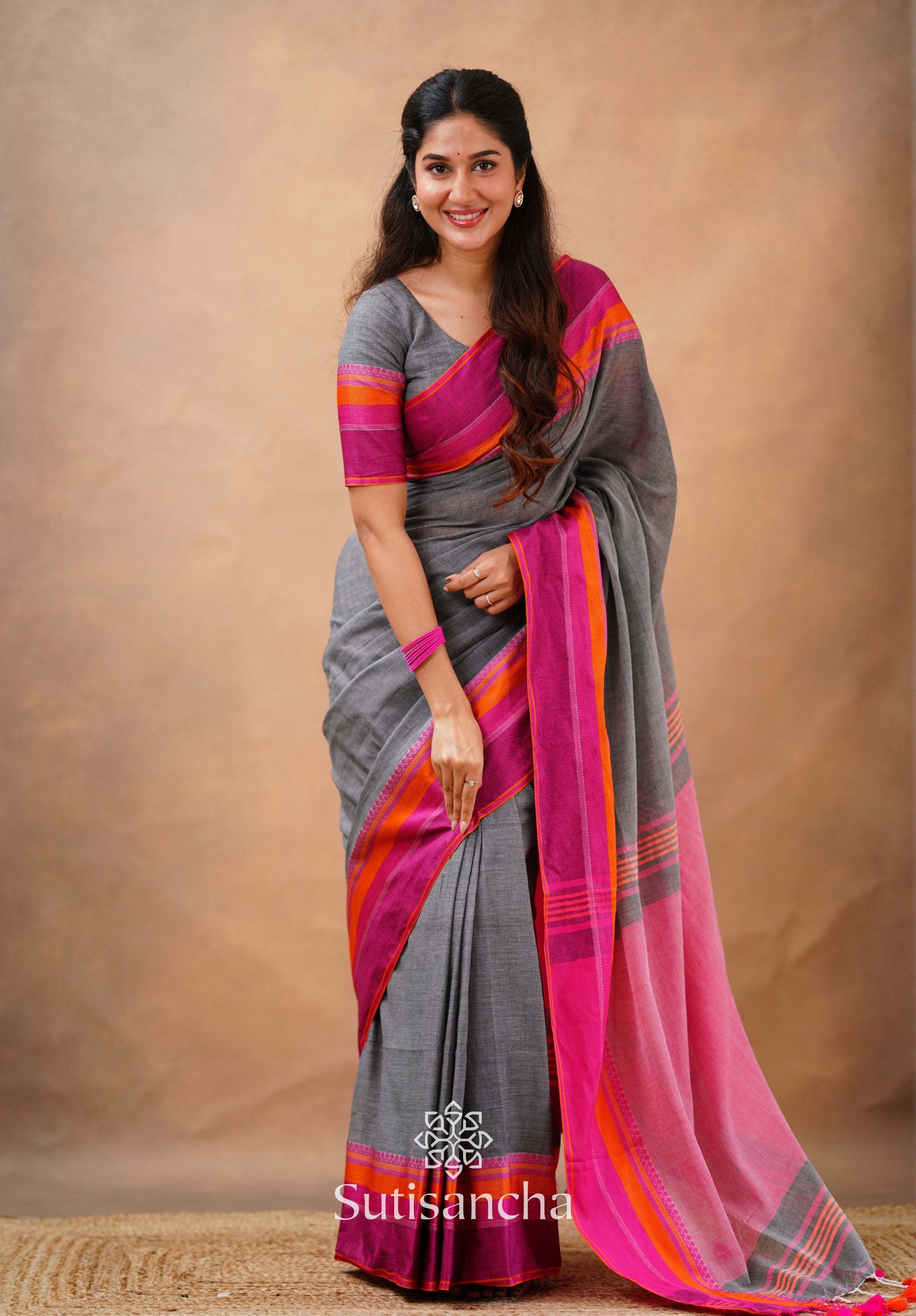 Sutisancha Handwoven Bliss Bengal Cotton Saree