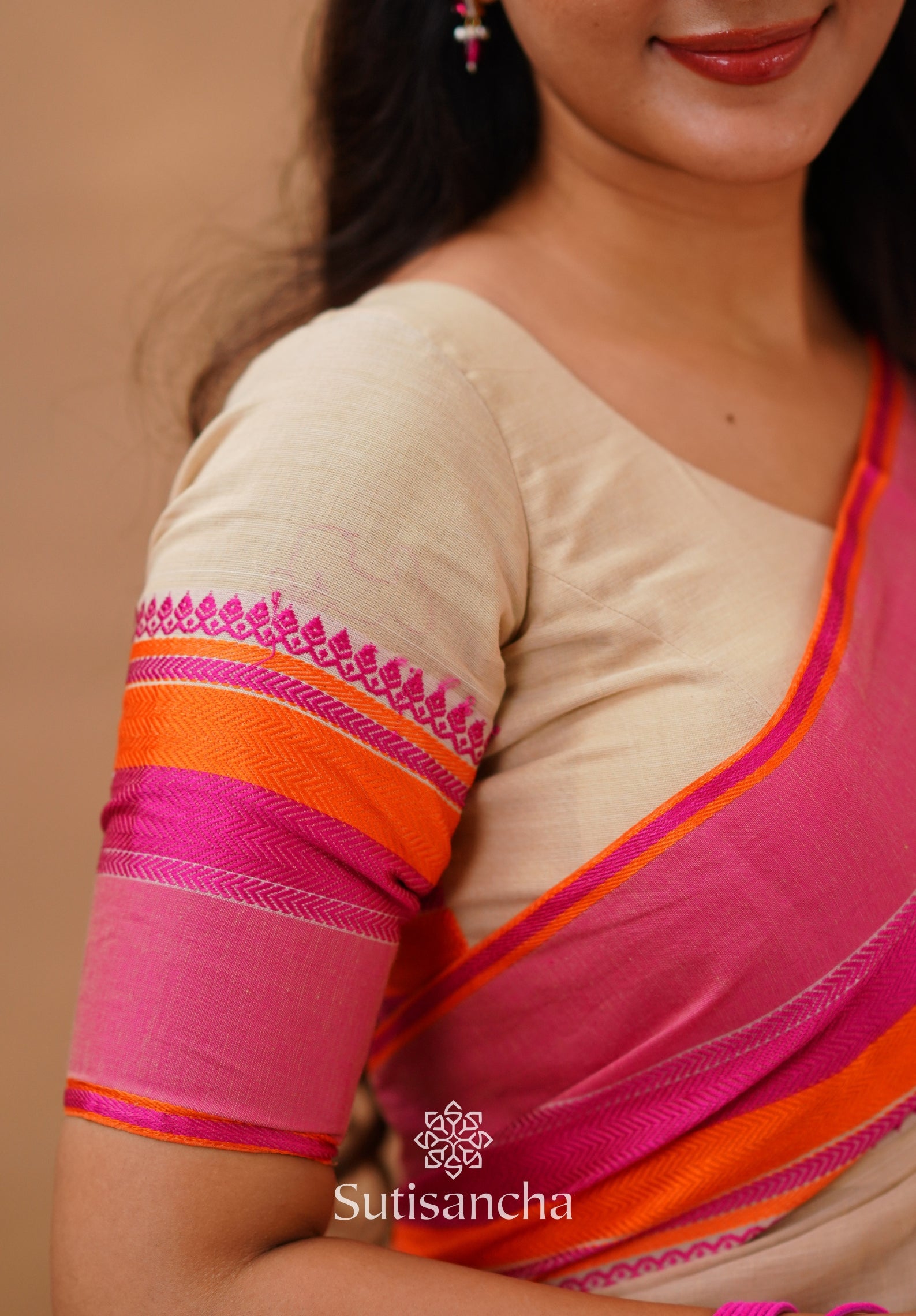 Sutisancha Handwoven Bliss Bengal Cotton Saree