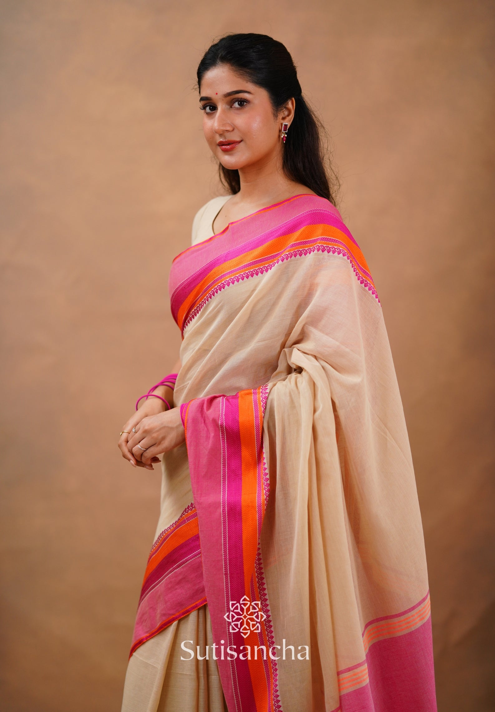 Sutisancha Handwoven Bliss Bengal Cotton Saree