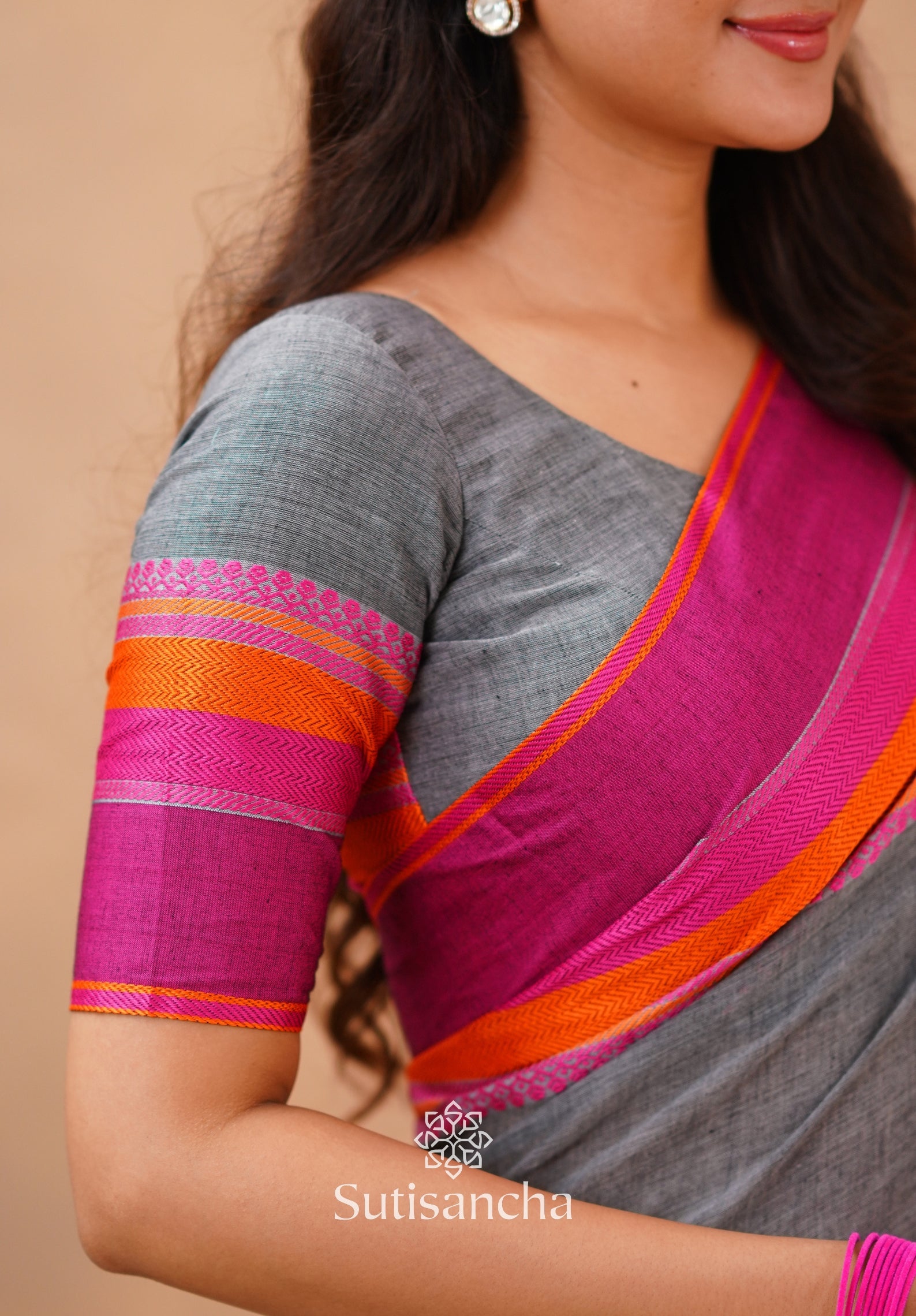 Sutisancha Handwoven Bliss Bengal Cotton Saree