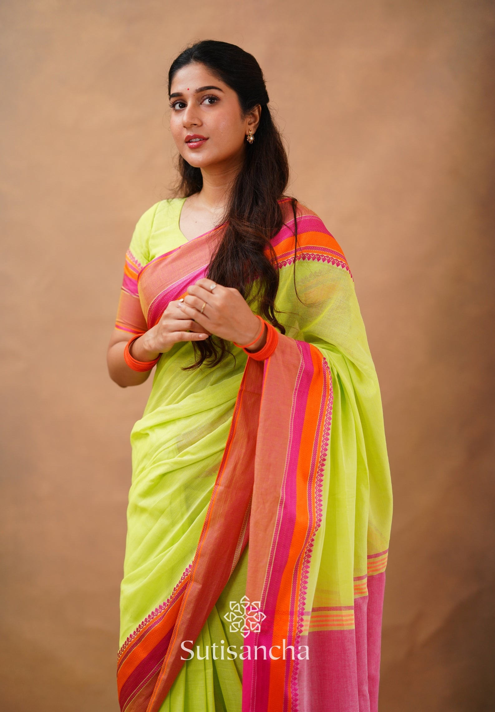 Sutisancha Handwoven Bliss Bengal Cotton Saree