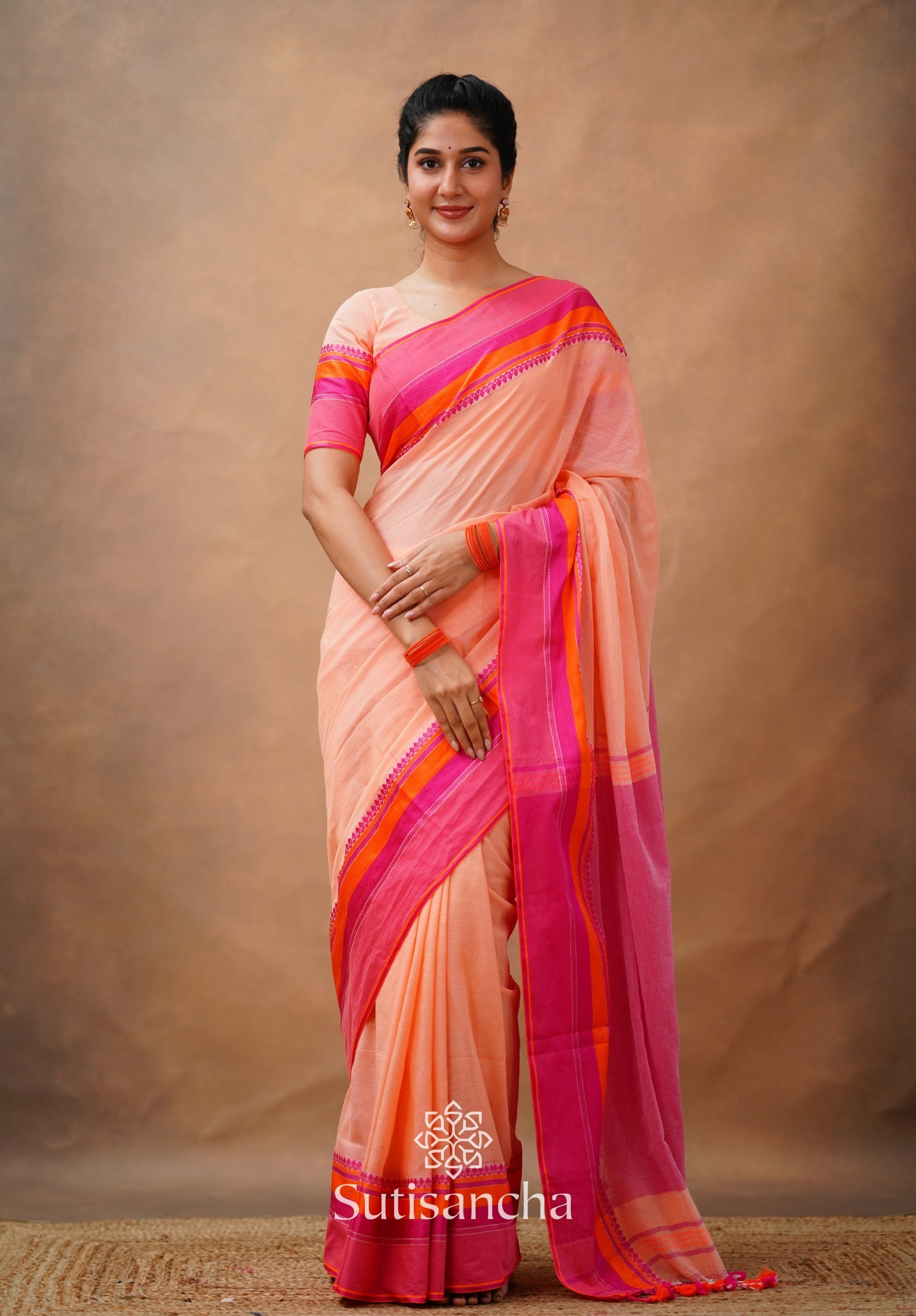 Sutisancha Handwoven Bliss Bengal Cotton Saree