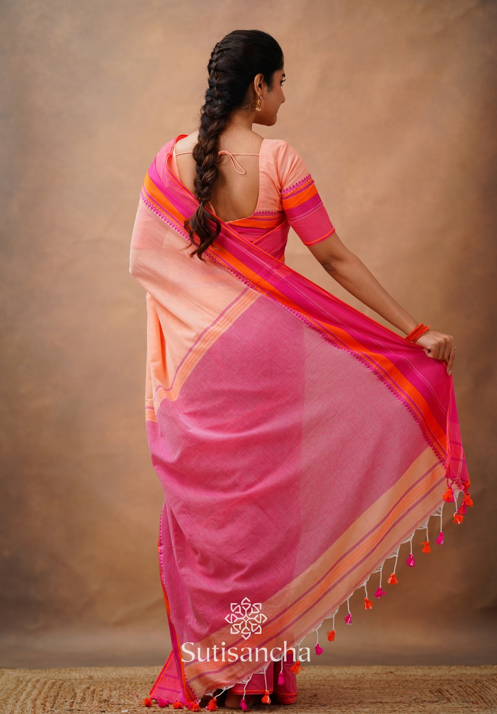 Sutisancha Handwoven Bliss Bengal Cotton Saree