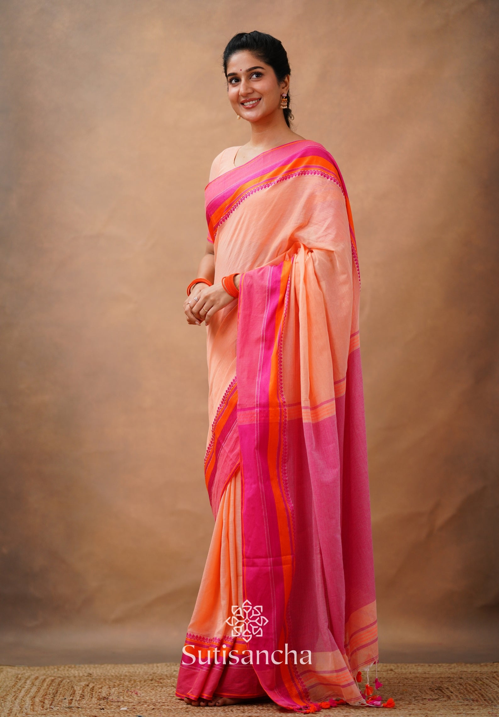 Sutisancha Handwoven Bliss Bengal Cotton Saree