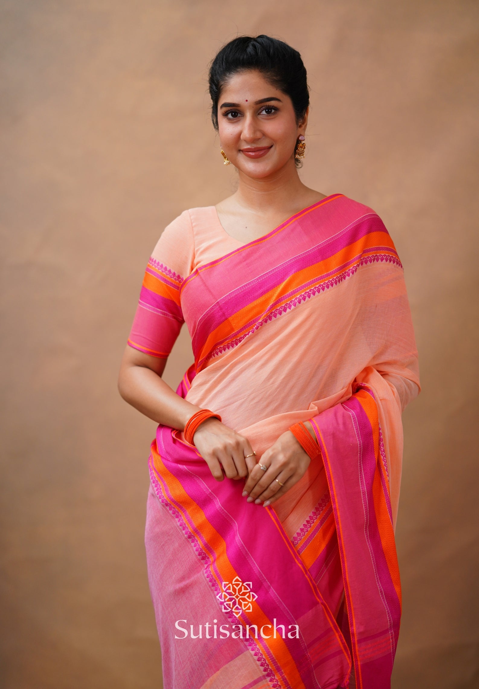 Sutisancha Handwoven Bliss Bengal Cotton Saree