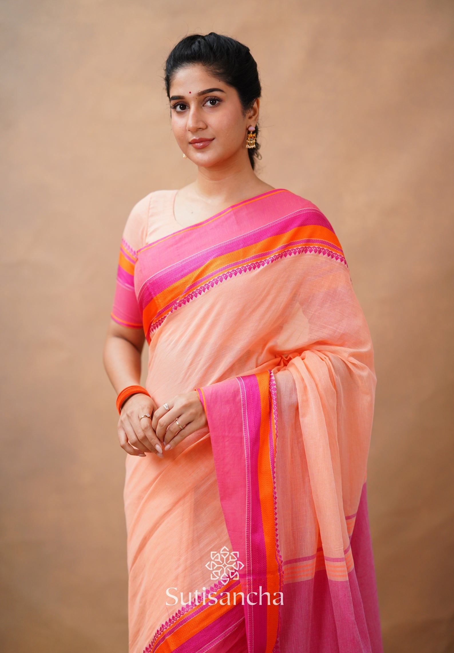 Sutisancha Handwoven Bliss Bengal Cotton Saree